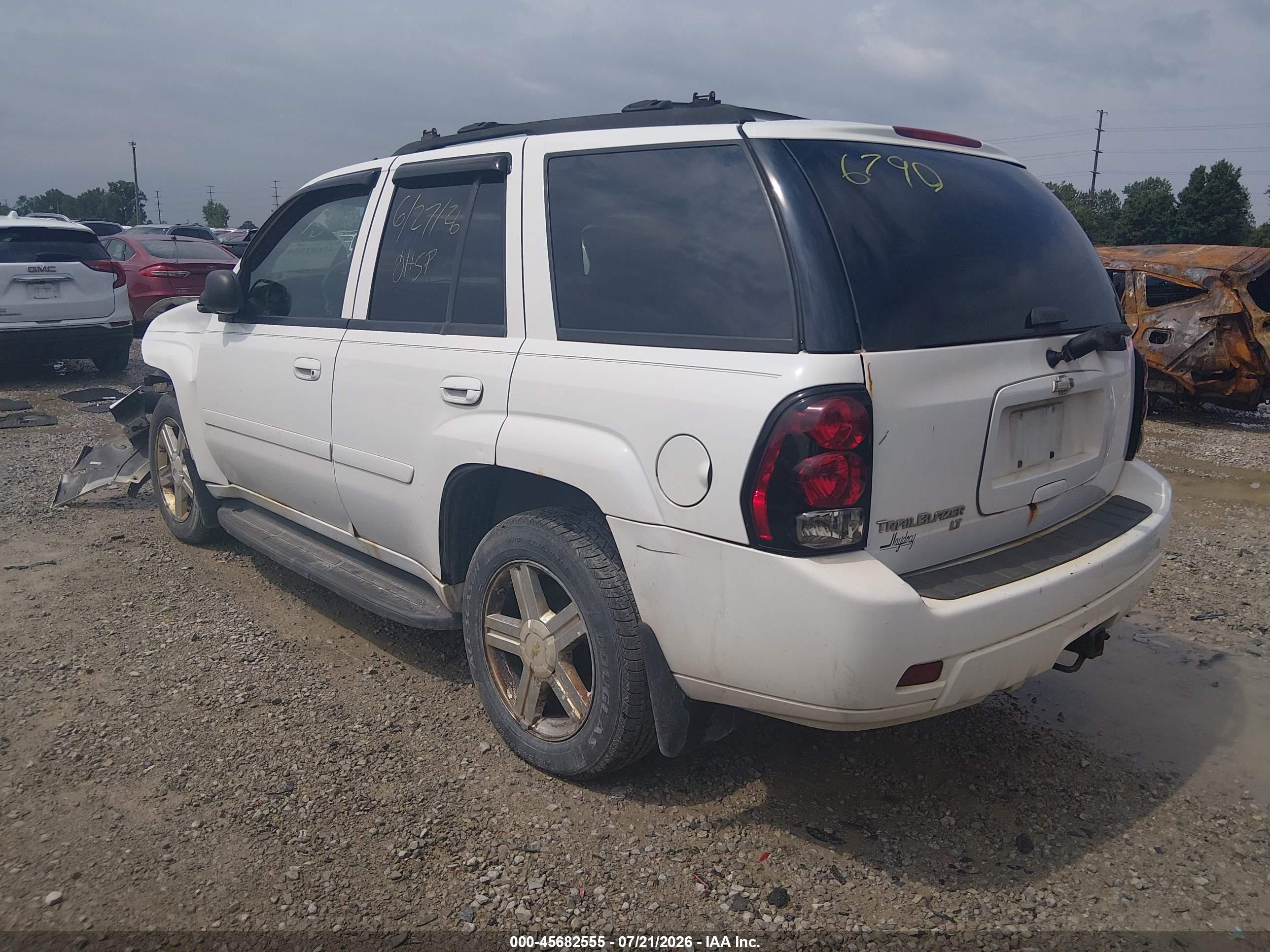 2008 Chevrolet Trailblazer Lt White vin: 1GNDT13S782176790