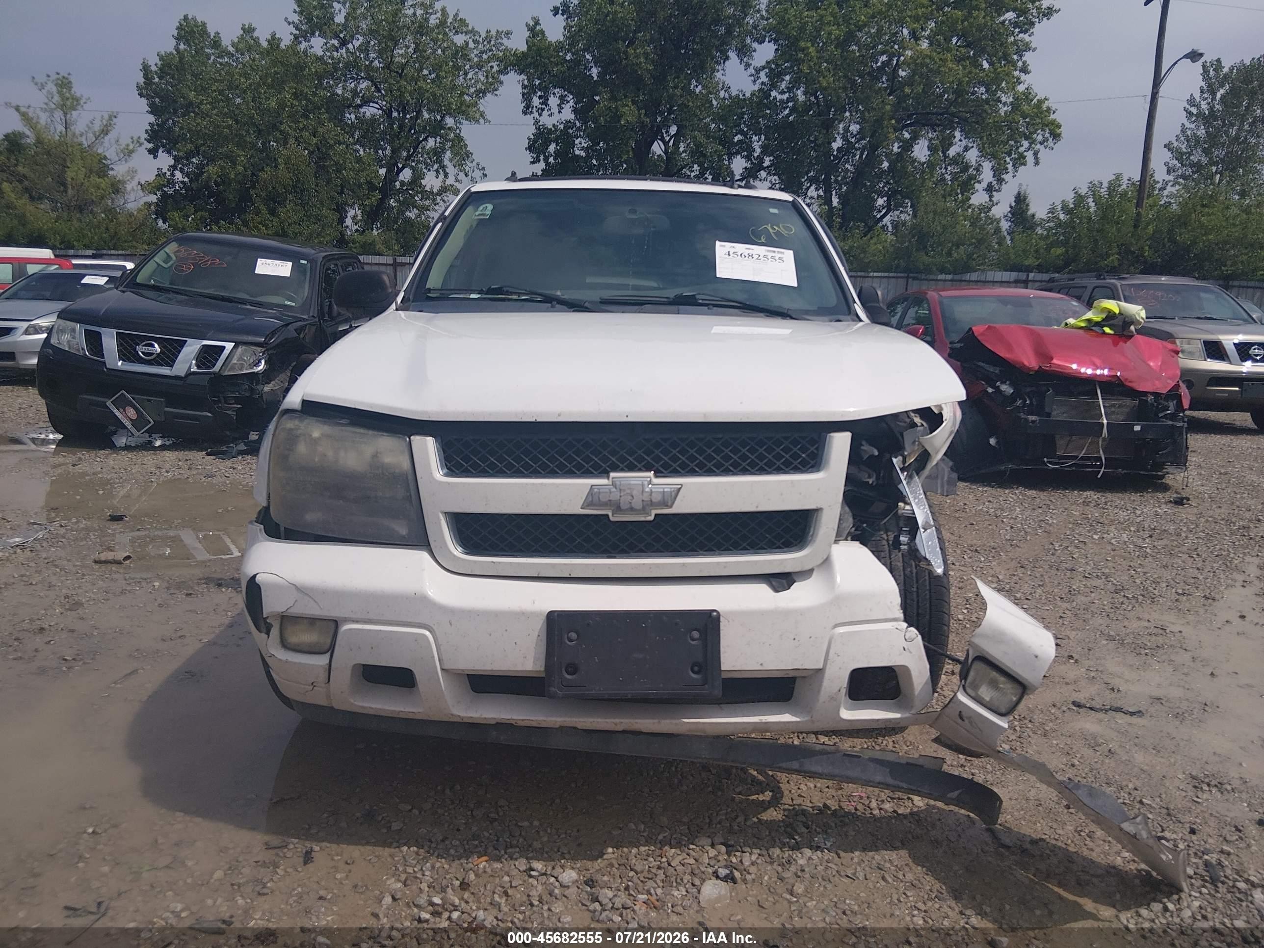 2008 Chevrolet Trailblazer Lt White vin: 1GNDT13S782176790
