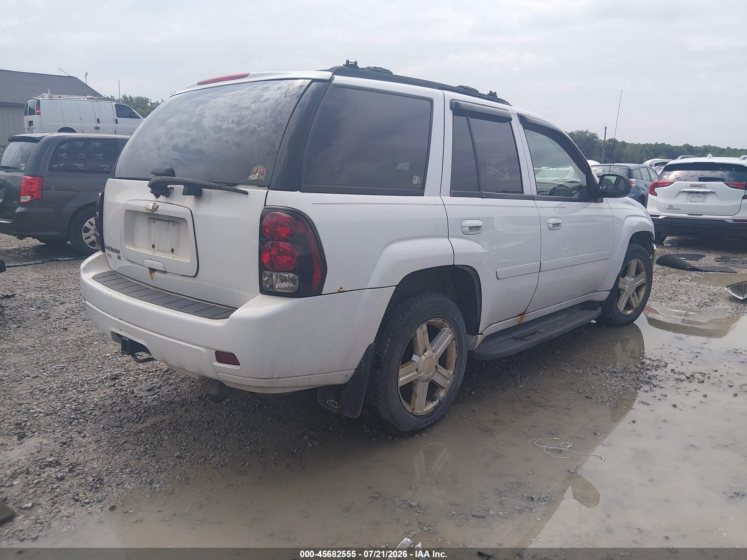 2008 Chevrolet Trailblazer Lt White vin: 1GNDT13S782176790