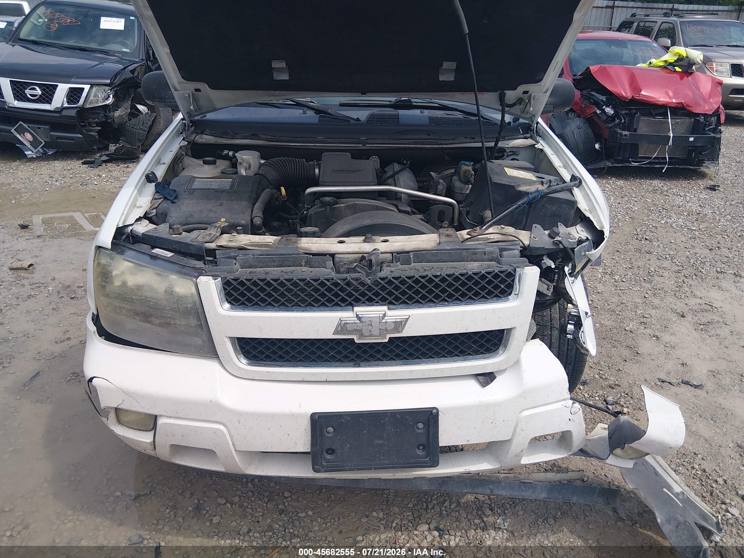 2008 Chevrolet Trailblazer Lt White vin: 1GNDT13S782176790