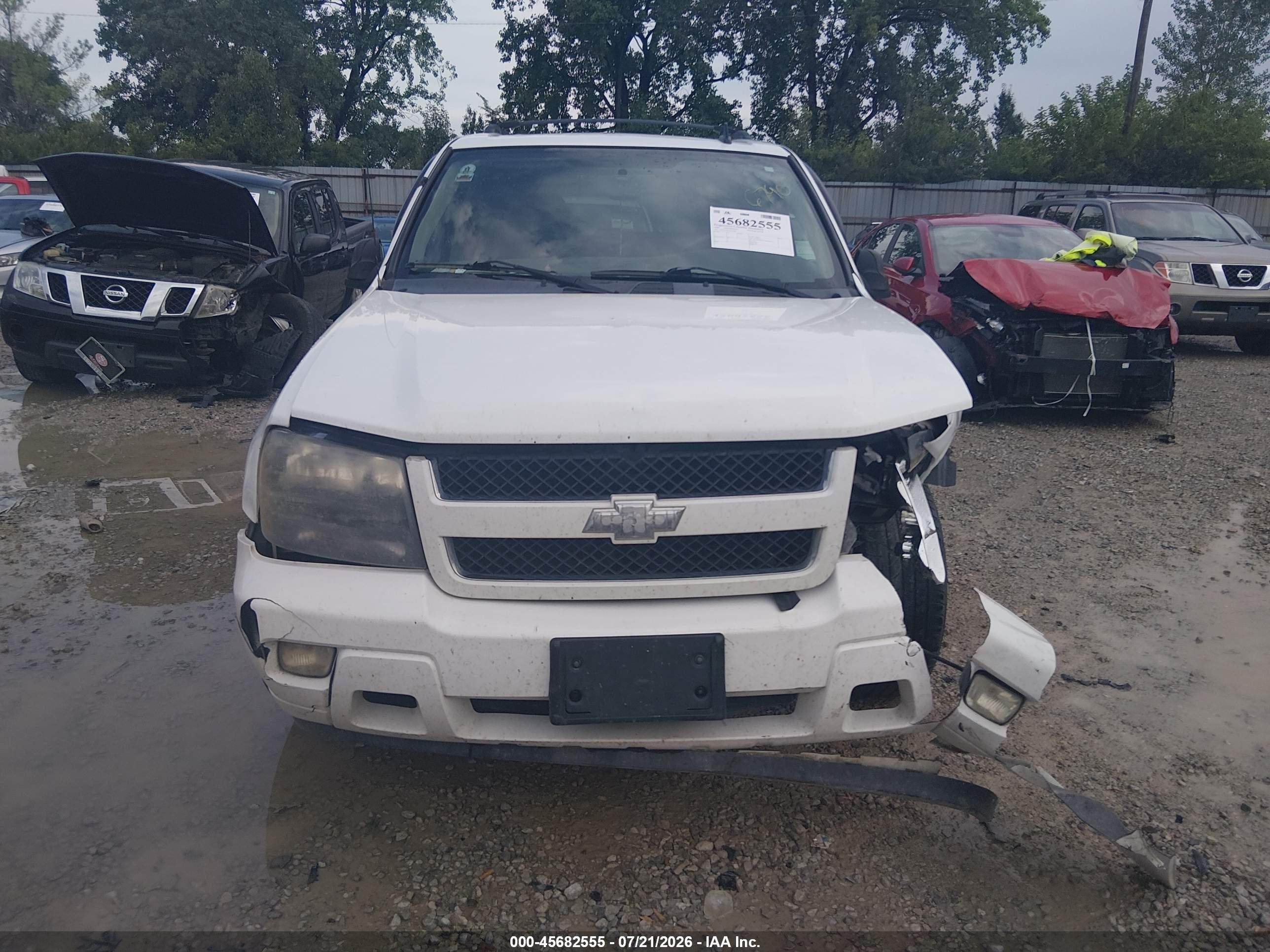 2008 Chevrolet Trailblazer Lt White vin: 1GNDT13S782176790