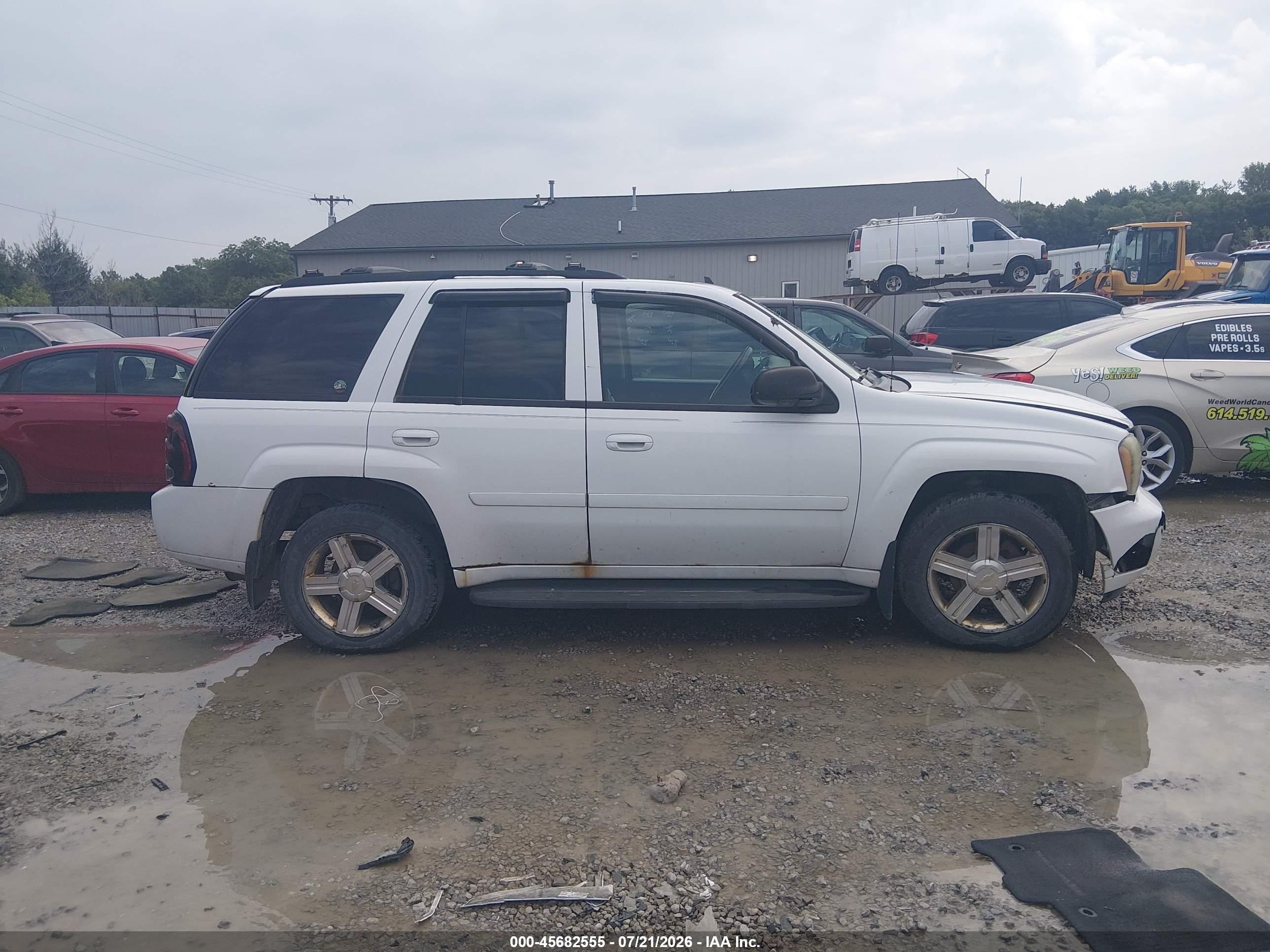 2008 Chevrolet Trailblazer Lt White vin: 1GNDT13S782176790