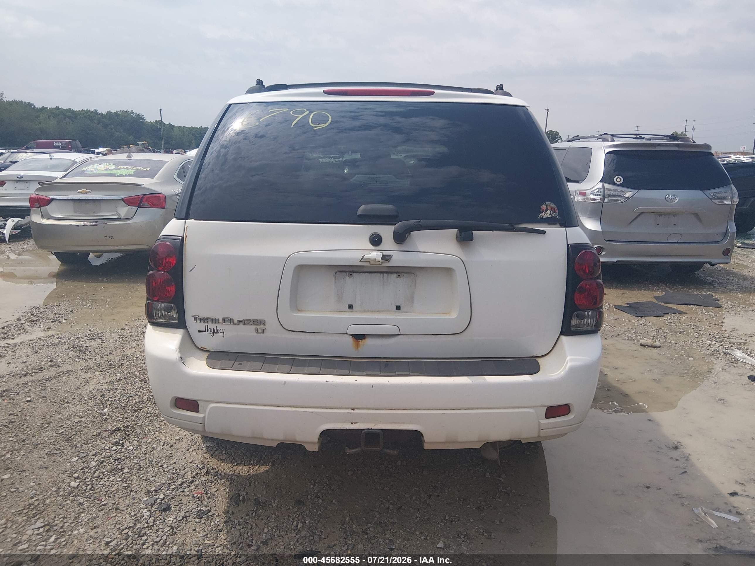 2008 Chevrolet Trailblazer Lt White vin: 1GNDT13S782176790