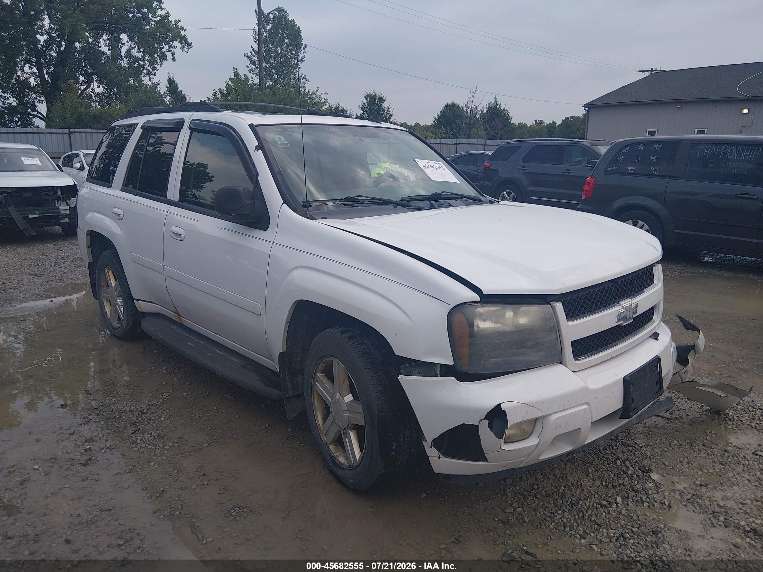 2008 Chevrolet Trailblazer Lt White vin: 1GNDT13S782176790