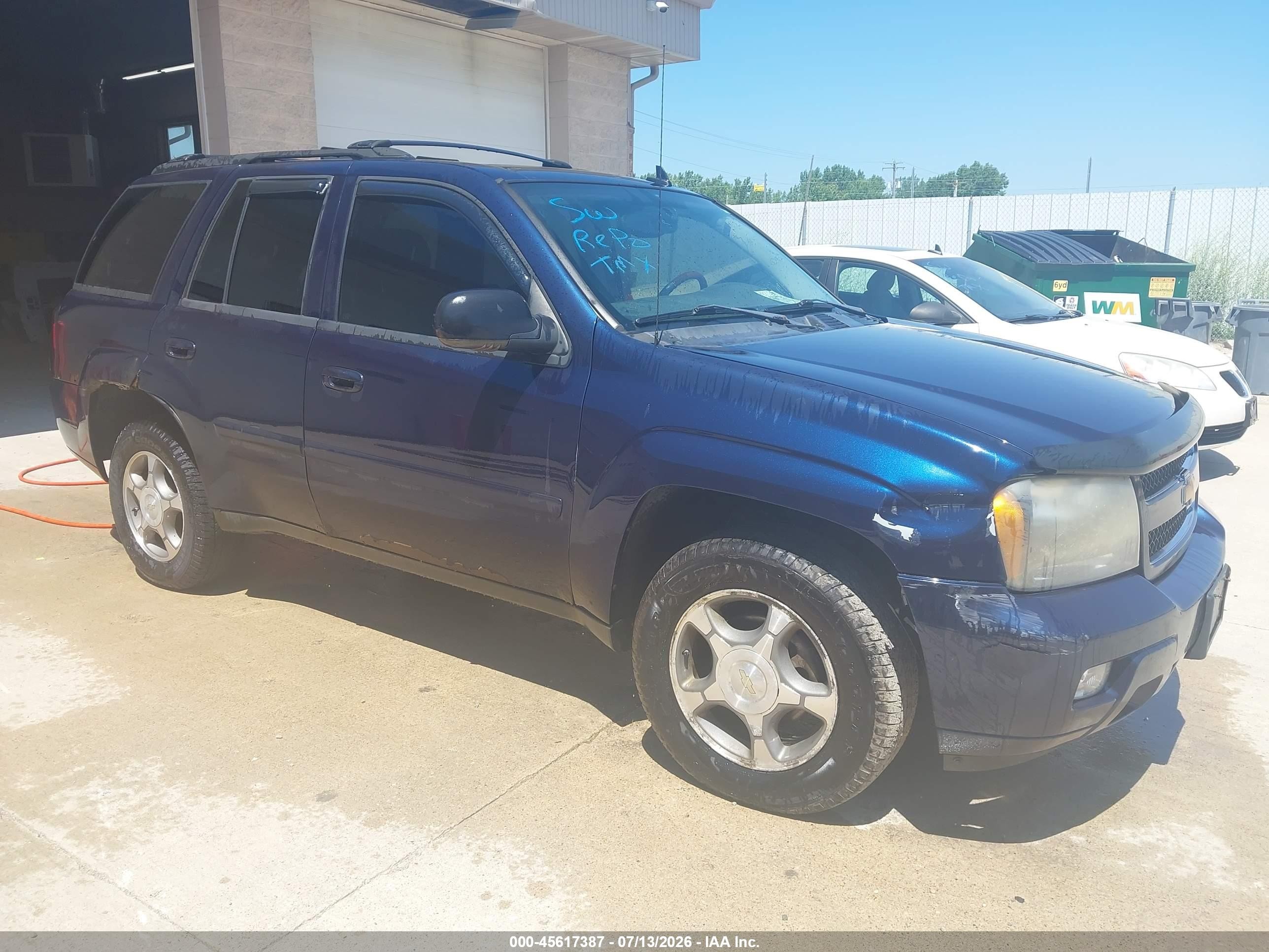 2008 Chevrolet Trailblazer Lt Dark Blue vin: 1GNDT13S782249804