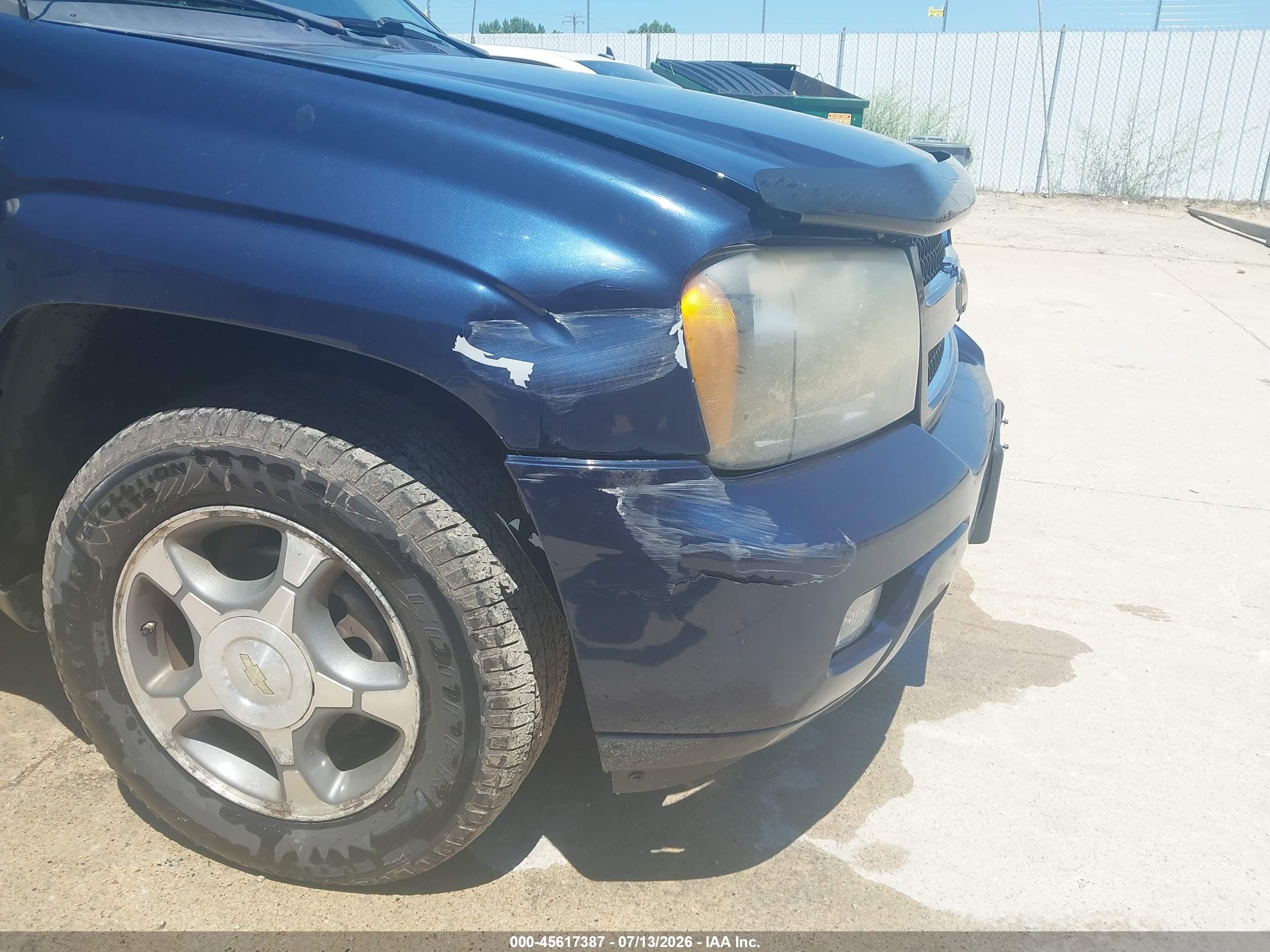 2008 Chevrolet Trailblazer Lt Dark Blue vin: 1GNDT13S782249804