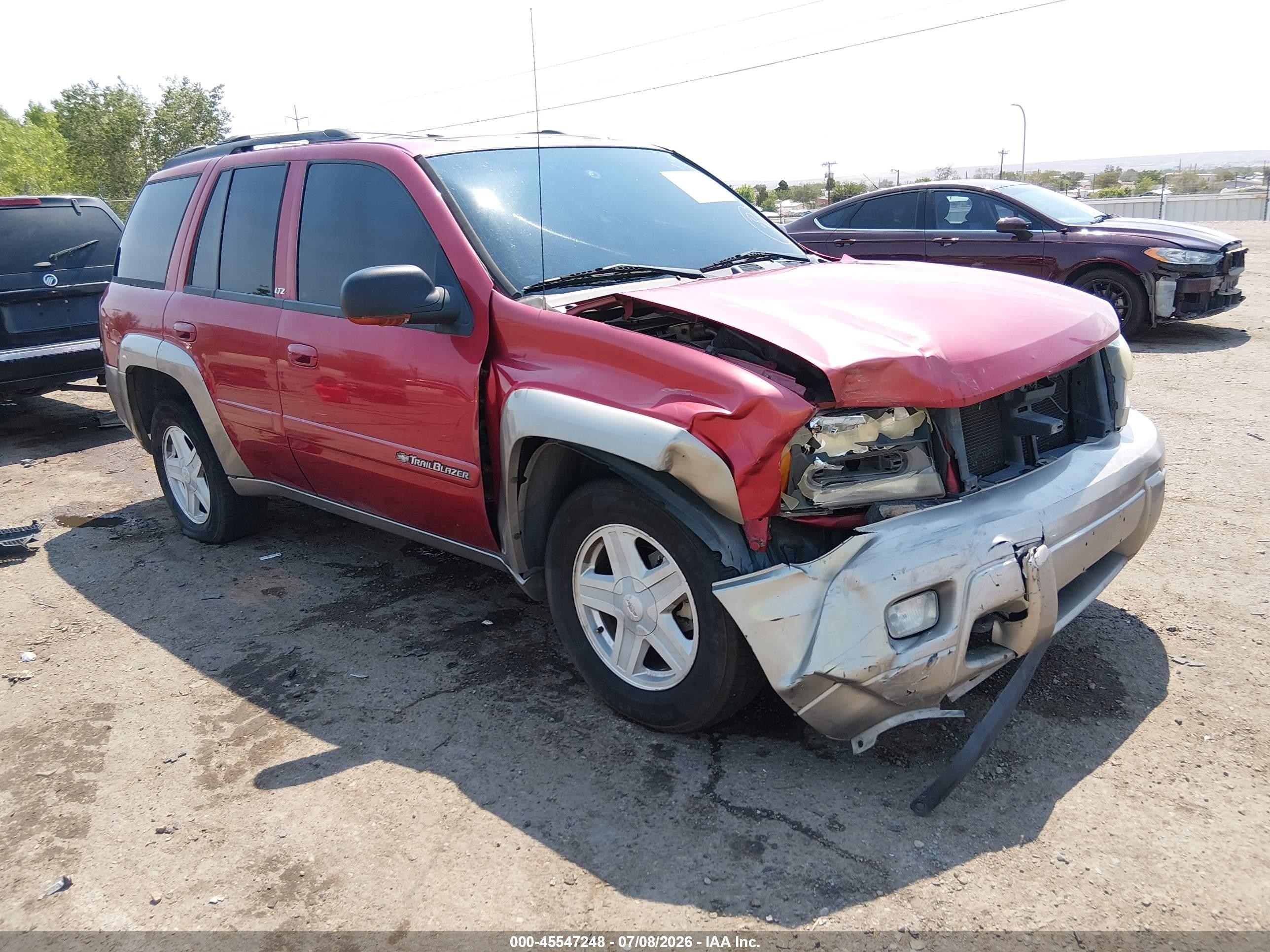2003 Chevrolet Trailblazer Ltz Red vin: 1GNDT13S832343702