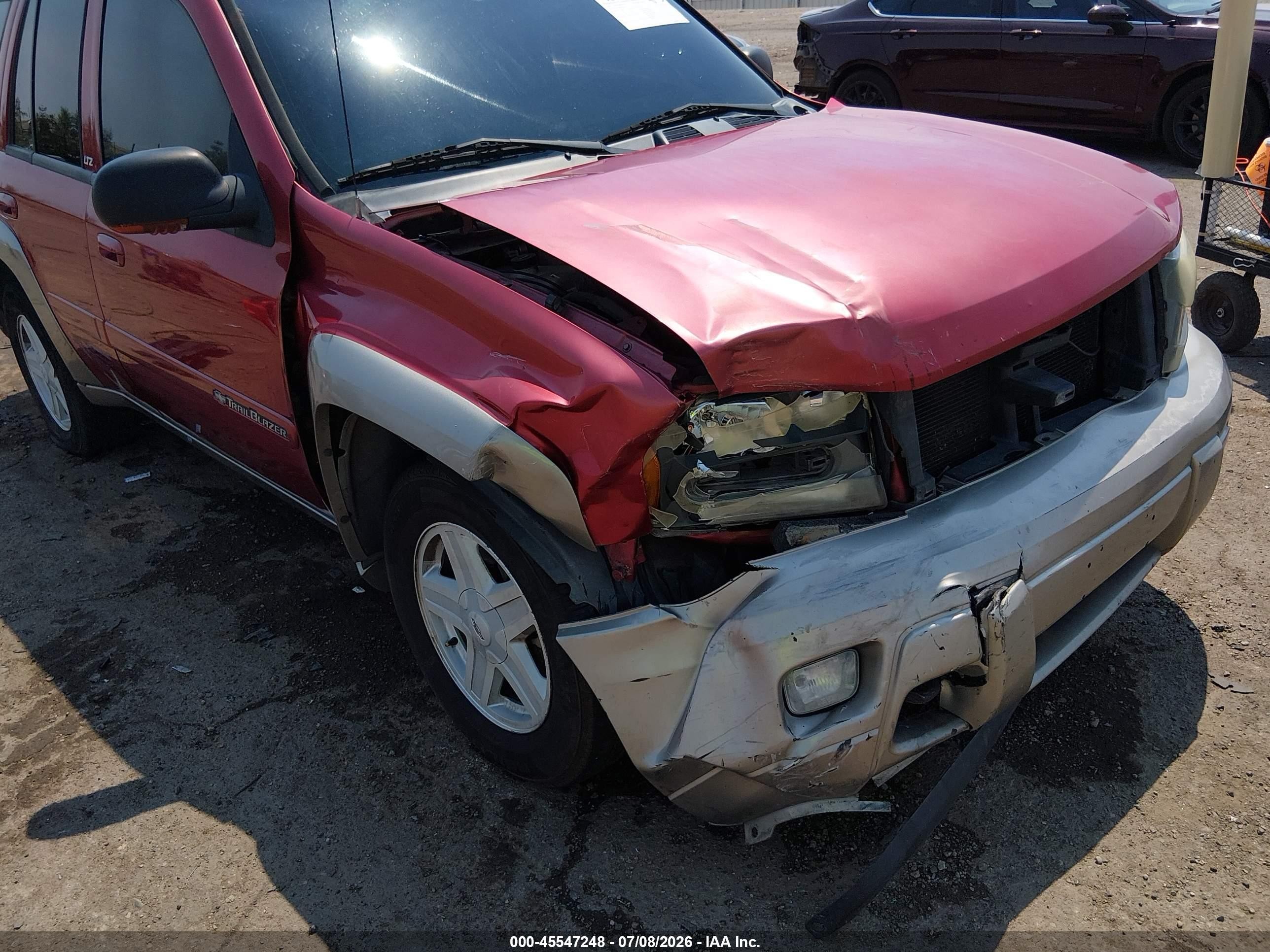 2003 Chevrolet Trailblazer Ltz Red vin: 1GNDT13S832343702