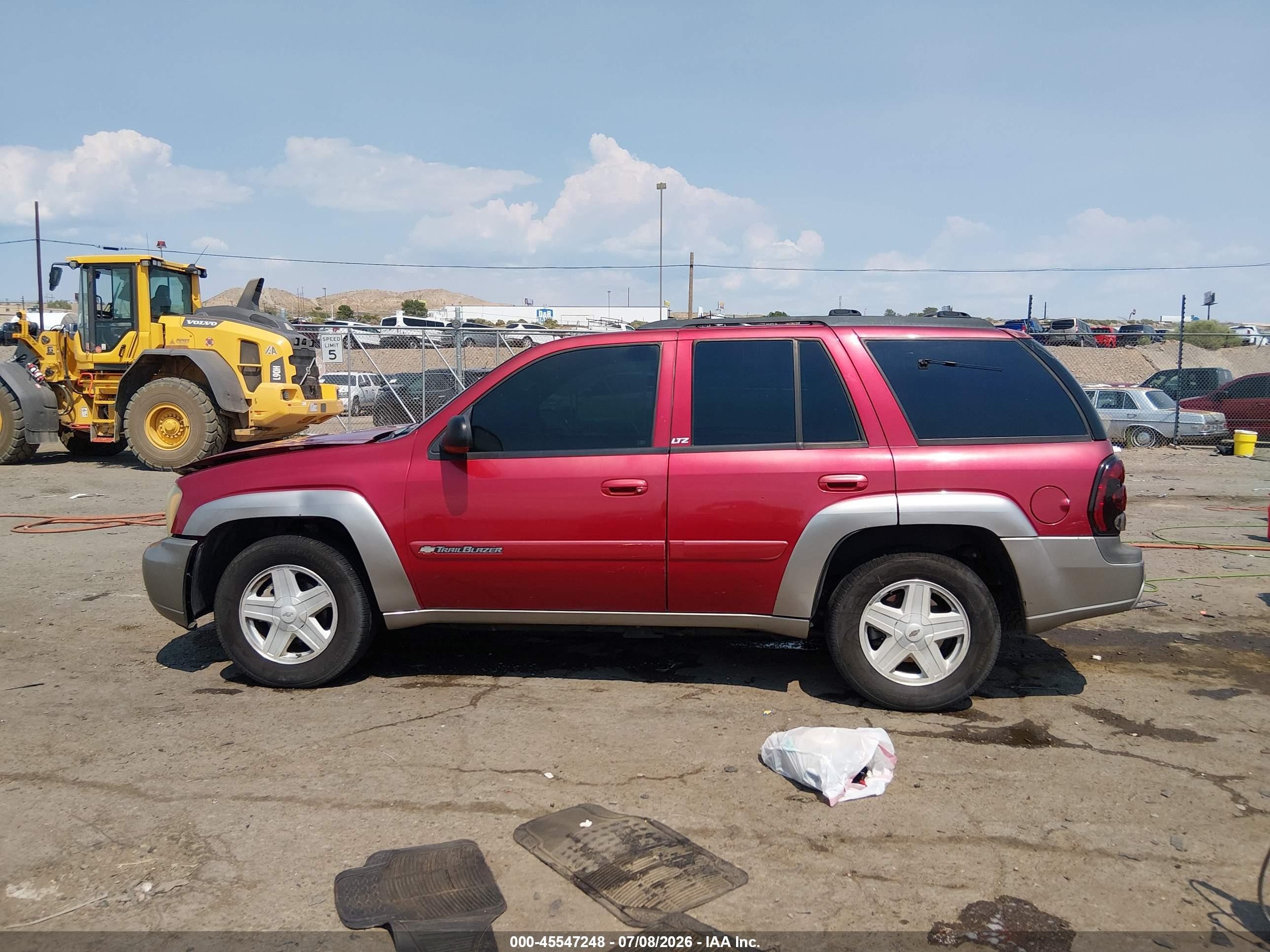 2003 Chevrolet Trailblazer Ltz Red vin: 1GNDT13S832343702