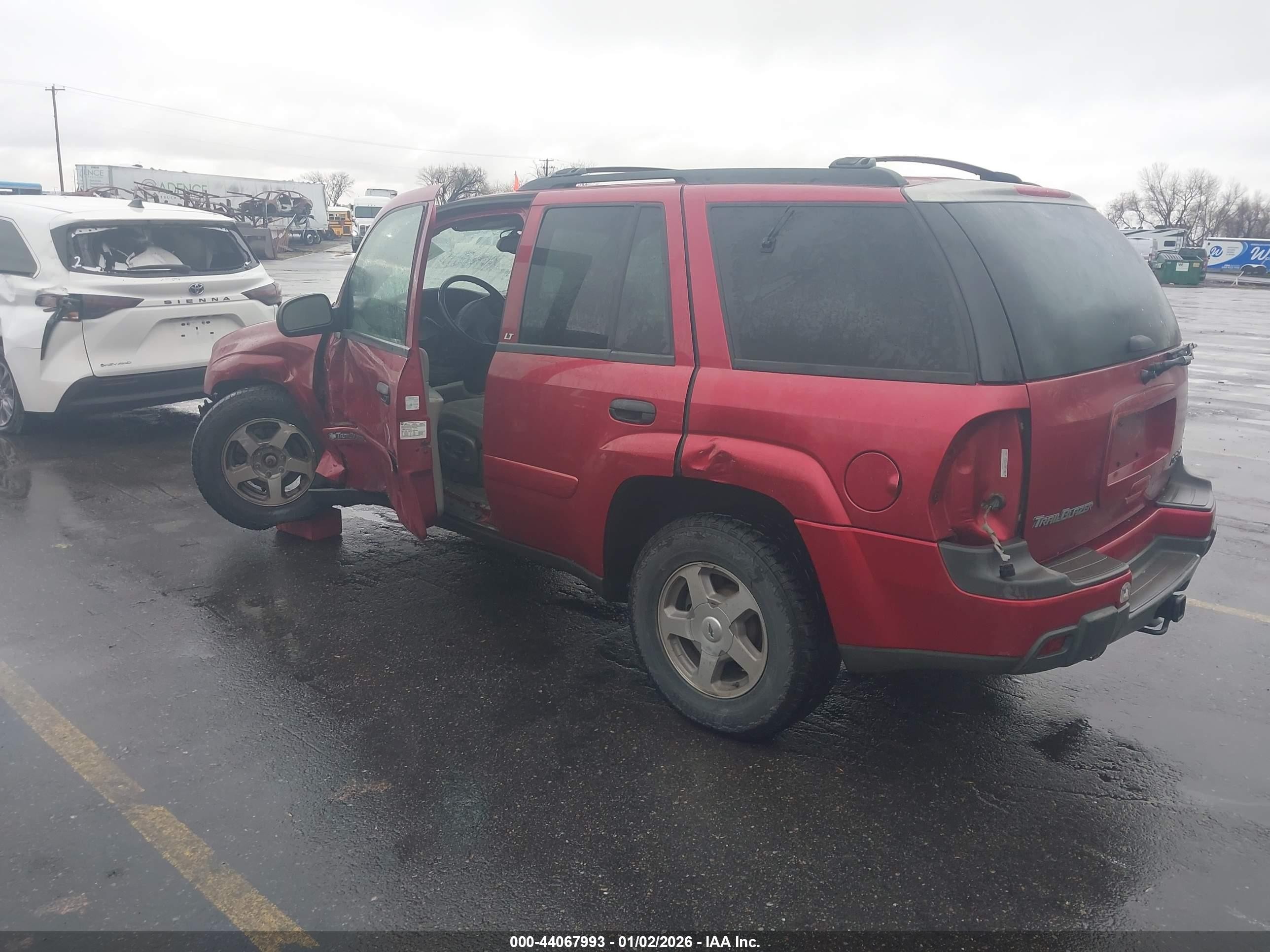 2003 Chevrolet Trailblazer Lt Red vin: 1GNDT13S832395914