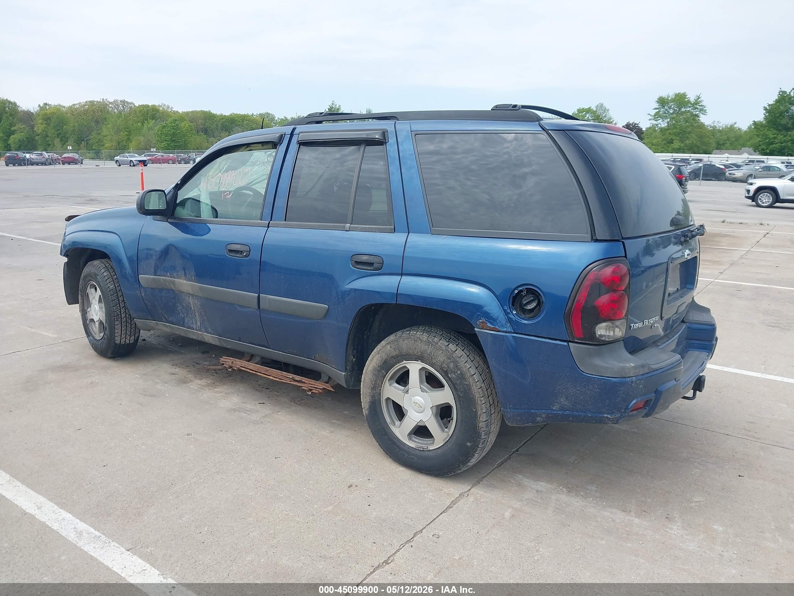2005 Chevrolet Trailblazer Ls Blue vin: 1GNDT13S852184148