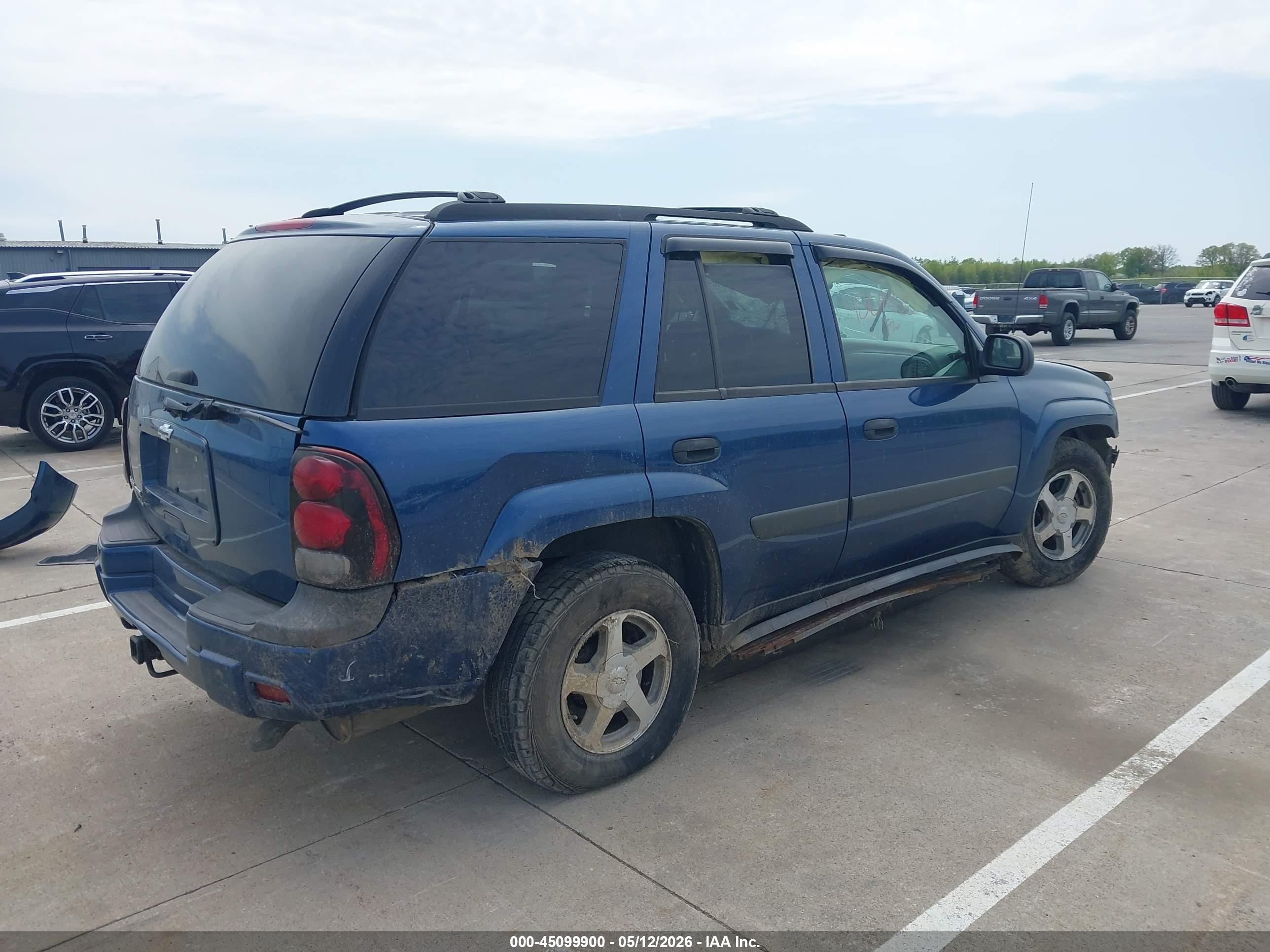 2005 Chevrolet Trailblazer Ls Blue vin: 1GNDT13S852184148