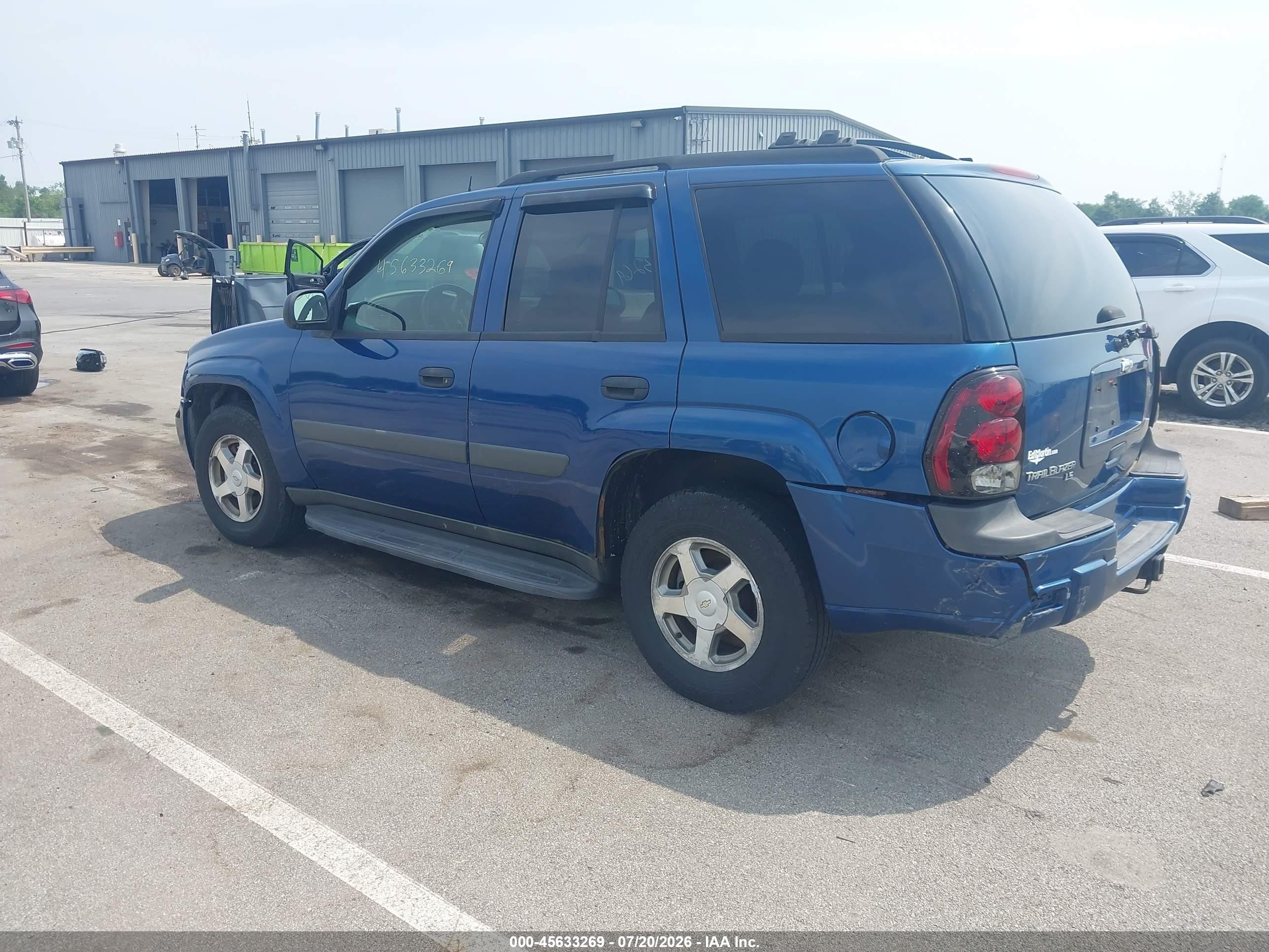 2005 Chevrolet Trailblazer Ls Blue vin: 1GNDT13S852199622