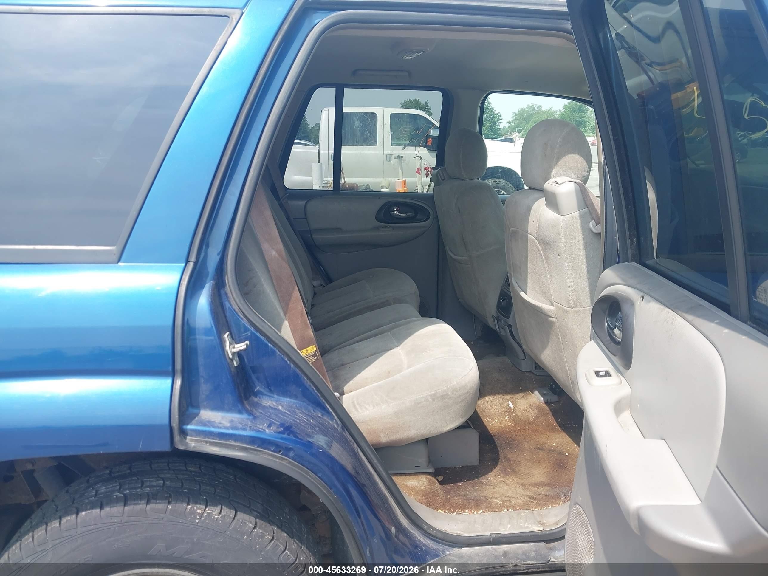 2005 Chevrolet Trailblazer Ls Blue vin: 1GNDT13S852199622