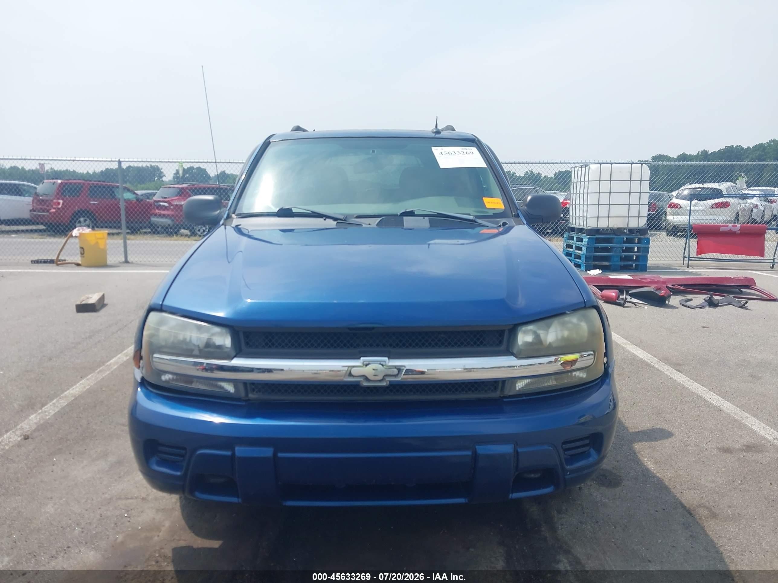 2005 Chevrolet Trailblazer Ls Blue vin: 1GNDT13S852199622