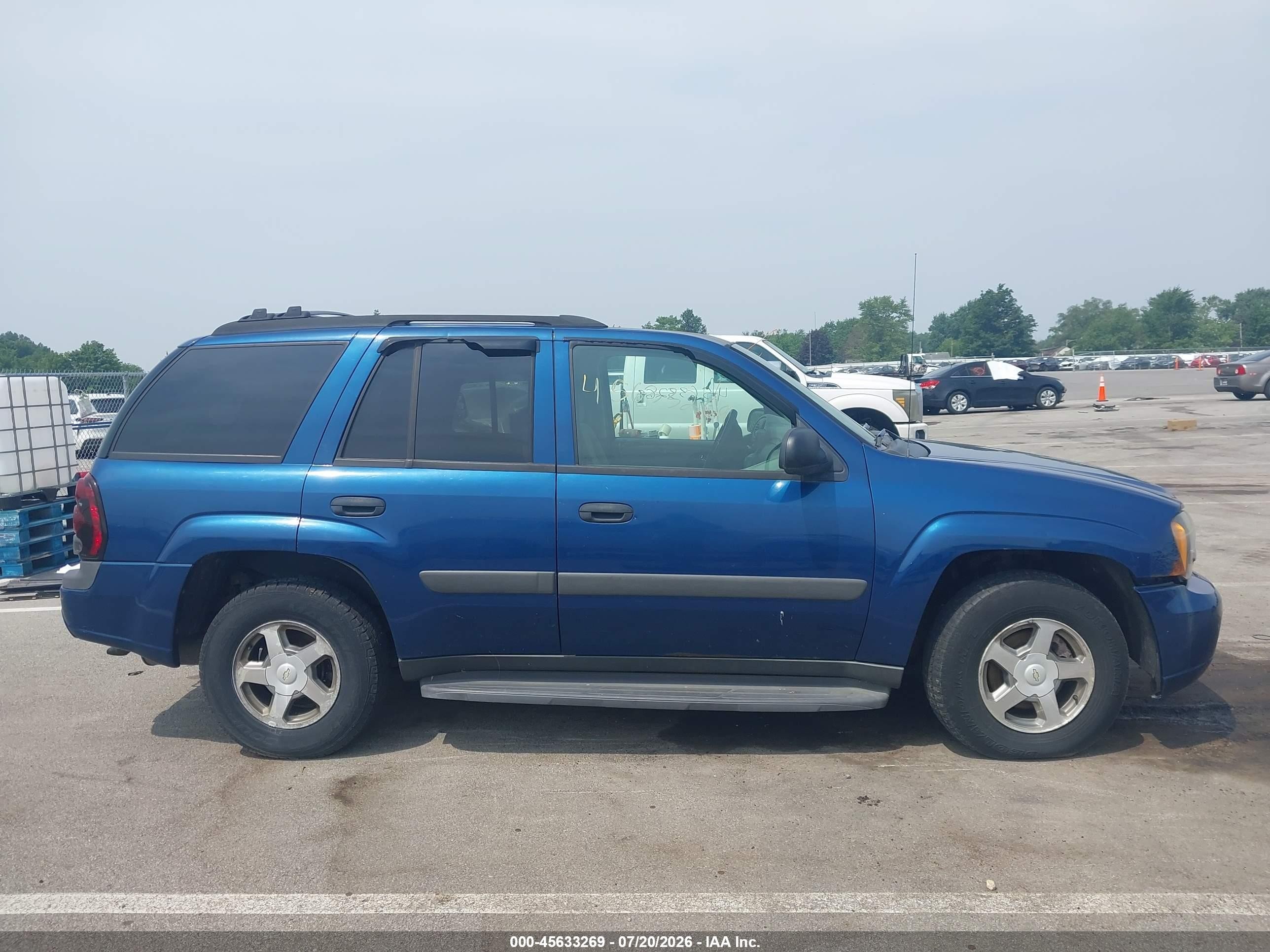 2005 Chevrolet Trailblazer Ls Blue vin: 1GNDT13S852199622