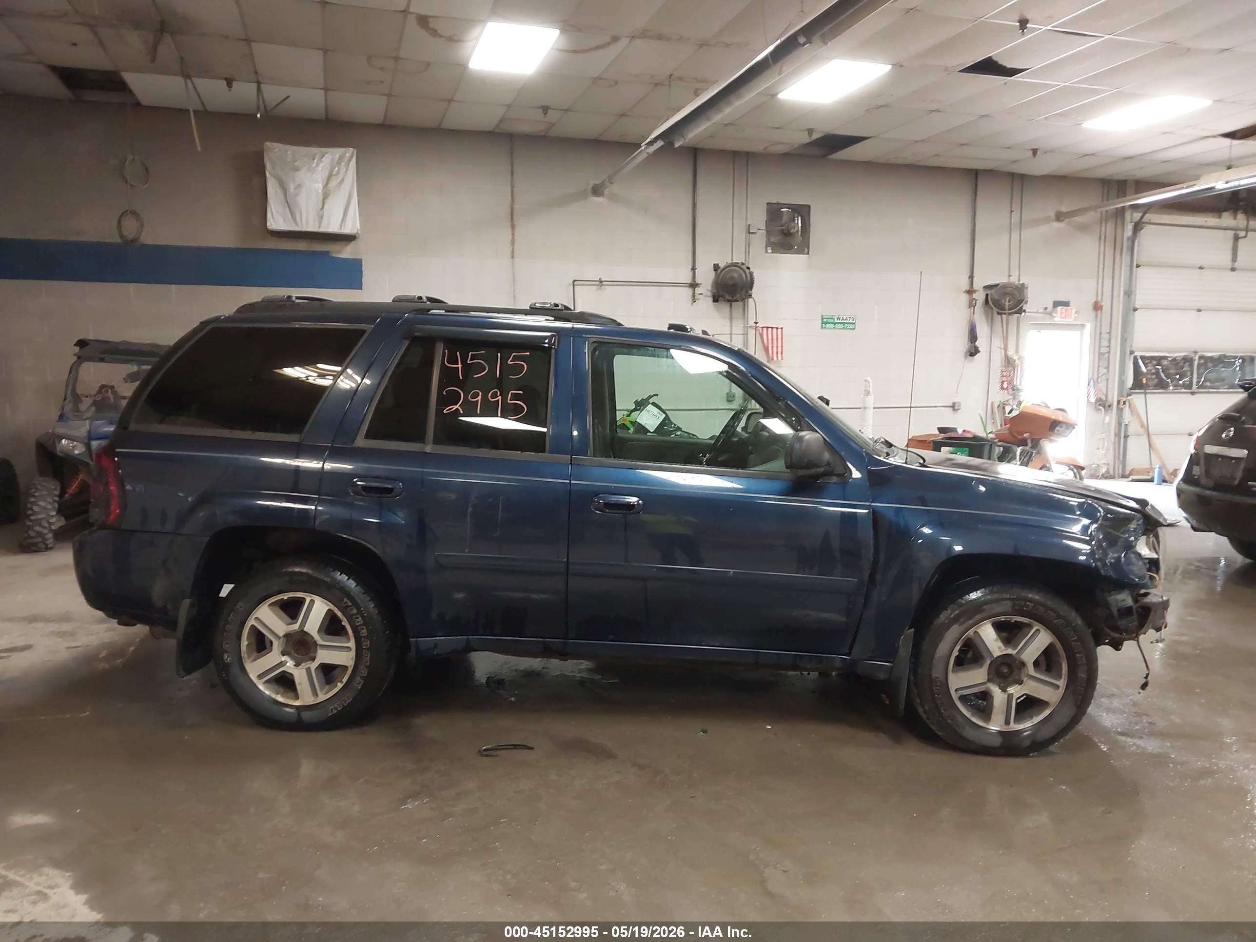 2007 Chevrolet Trailblazer Lt Blue vin: 1GNDT13S872218883