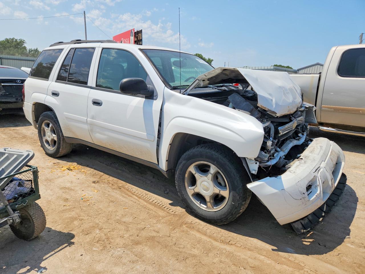 2008 Chevrolet Trailblazer Ls White vin: 1GNDT13S882237046