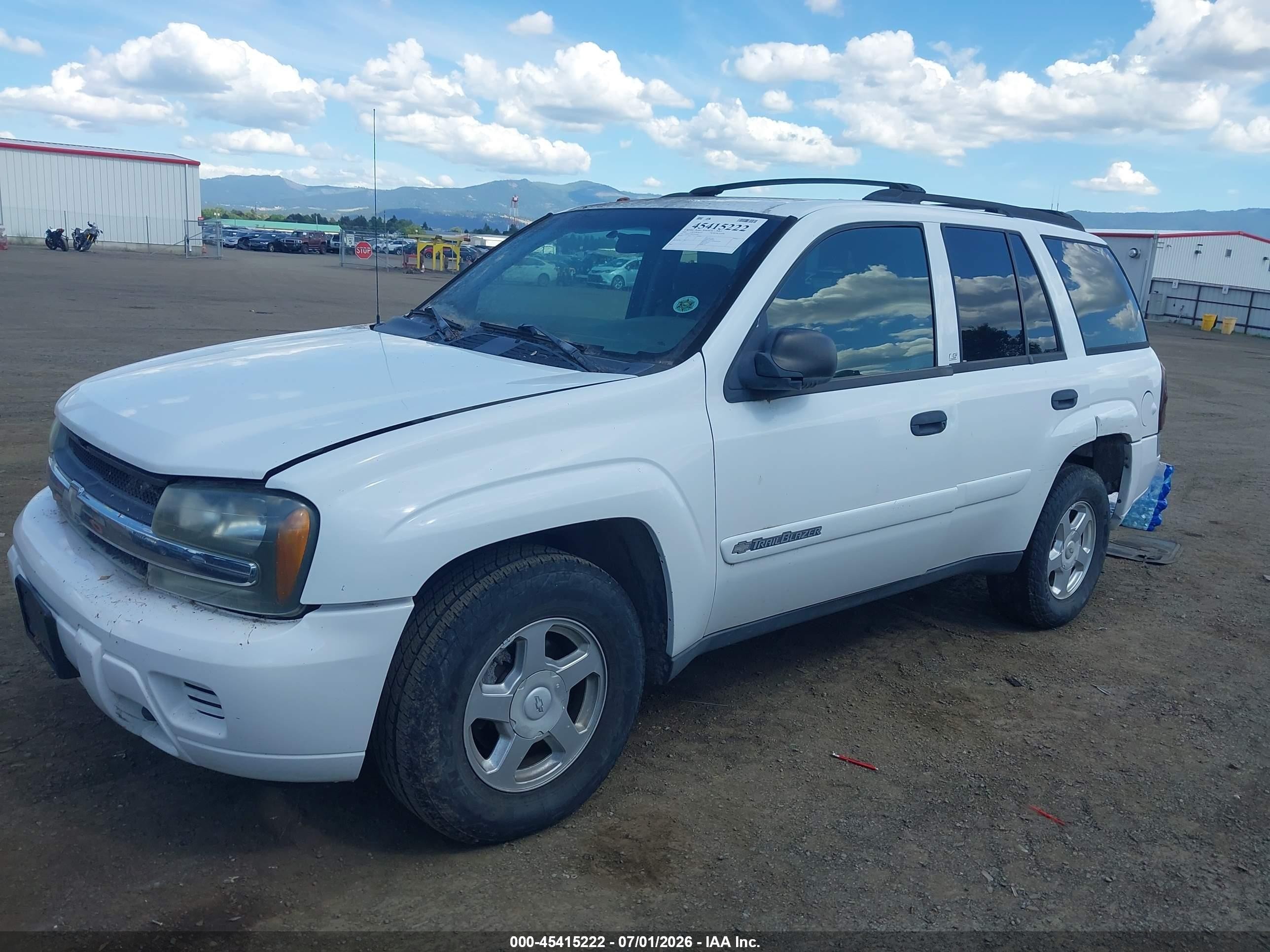 2002 Chevrolet Trailblazer Ls White vin: 1GNDT13S922165829