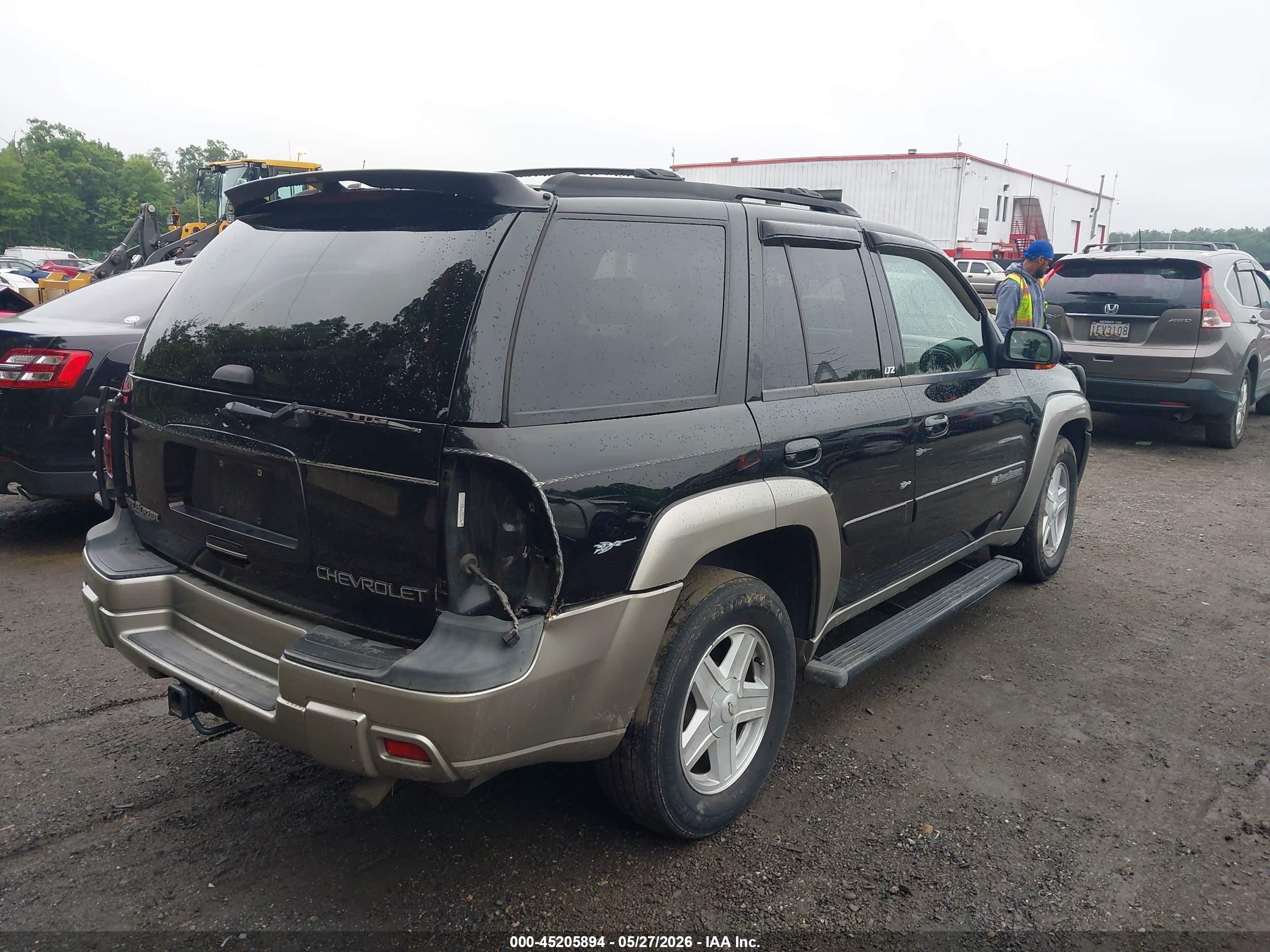 2002 Chevrolet Trailblazer Ltz Black vin: 1GNDT13S922396875