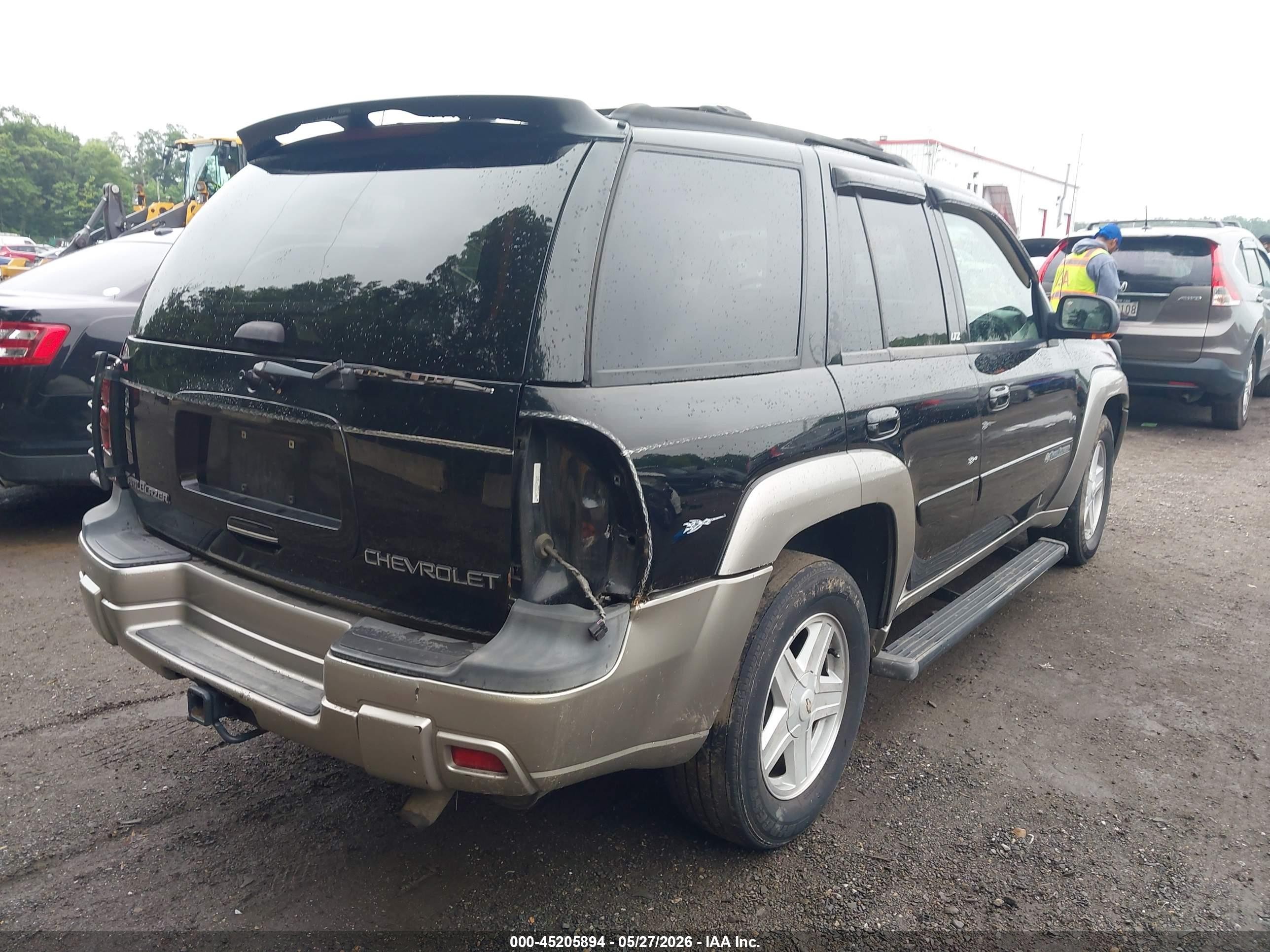 2002 Chevrolet Trailblazer Ltz Black vin: 1GNDT13S922396875