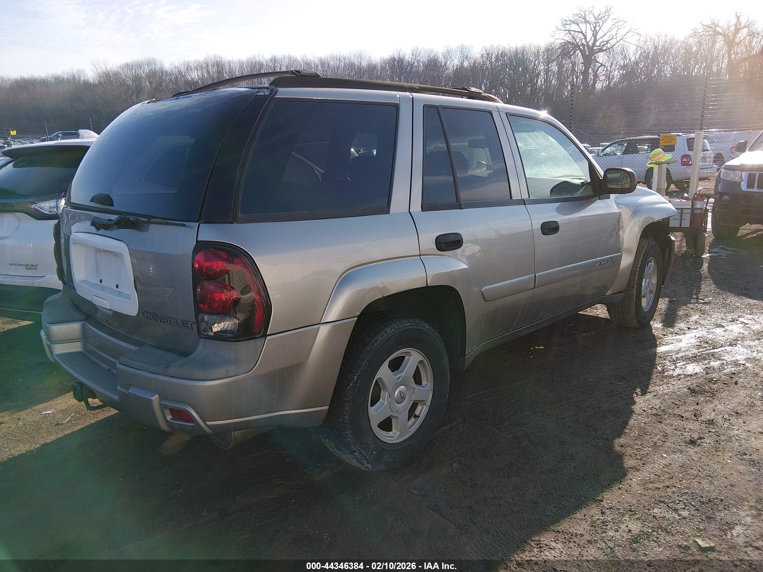2002 Chevrolet Trailblazer Ls Gray vin: 1GNDT13S922497320