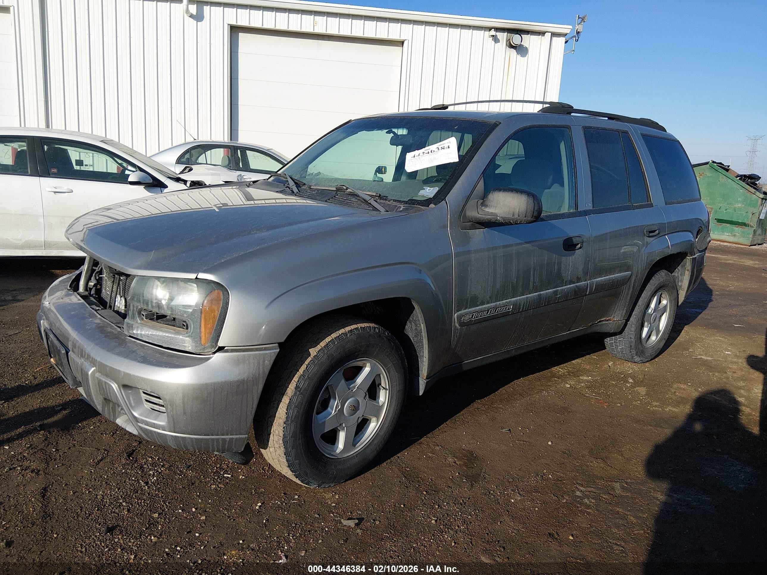 2002 Chevrolet Trailblazer Ls Gray vin: 1GNDT13S922497320