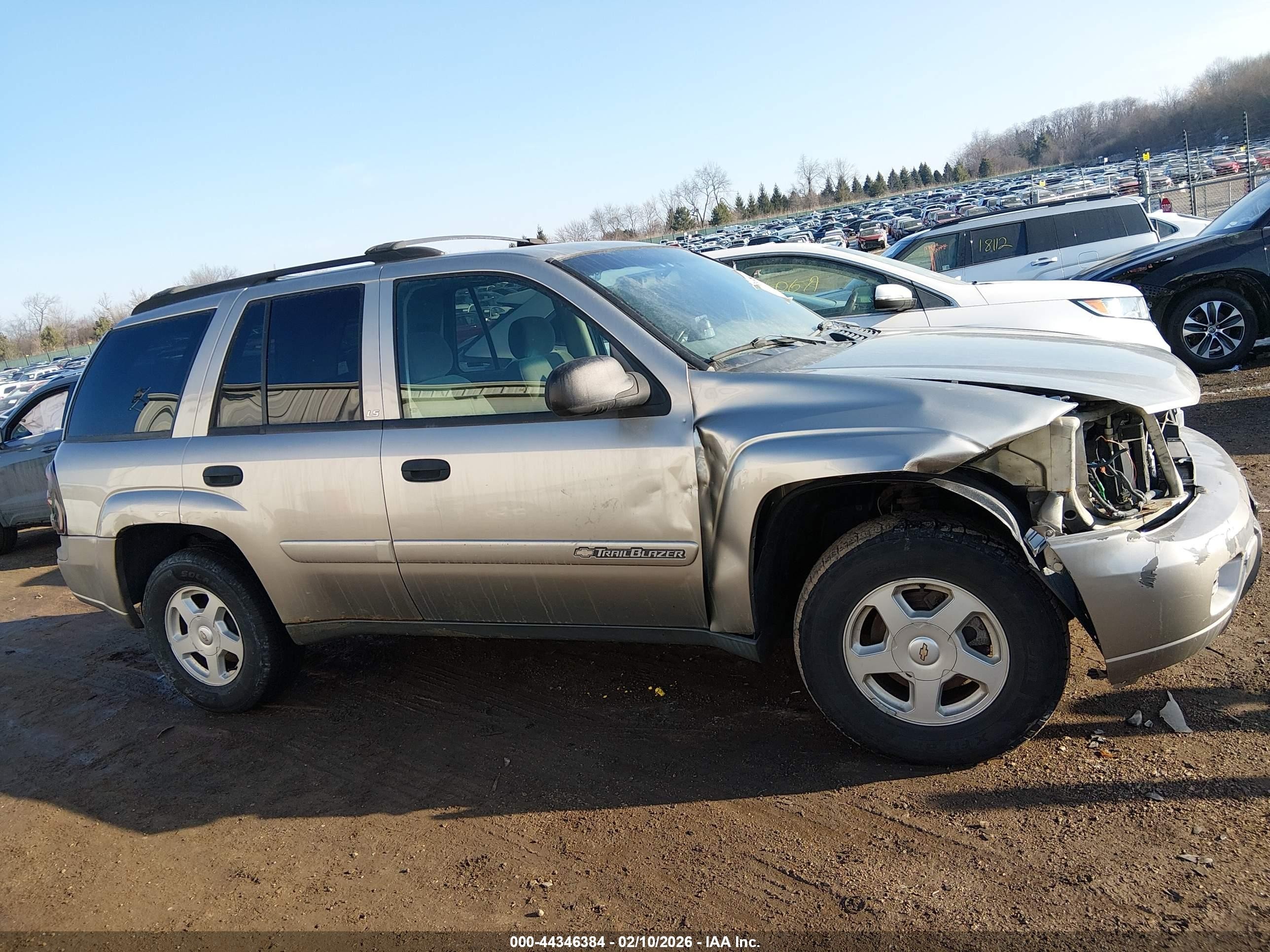 2002 Chevrolet Trailblazer Ls Gray vin: 1GNDT13S922497320