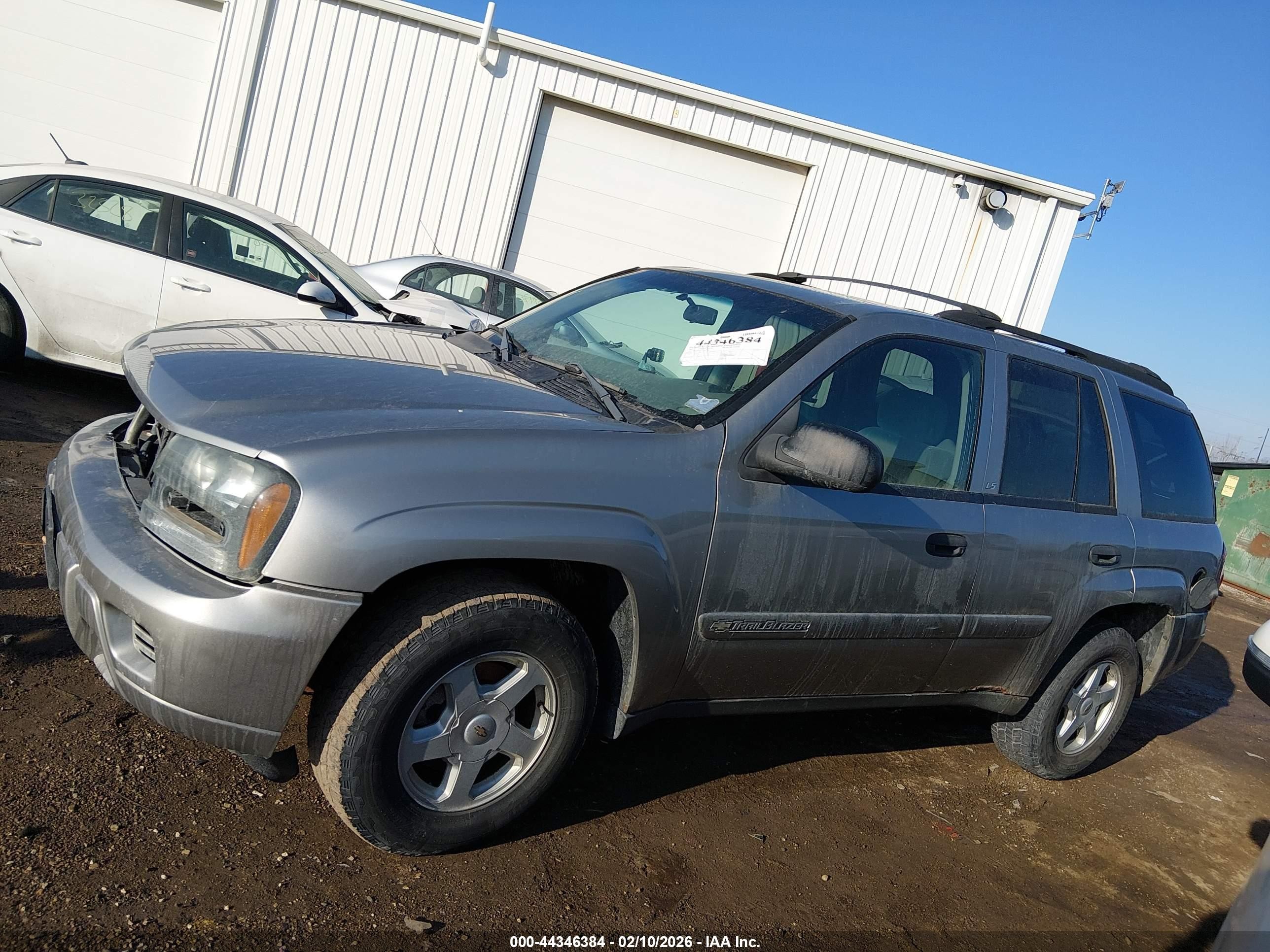 2002 Chevrolet Trailblazer Ls Gray vin: 1GNDT13S922497320