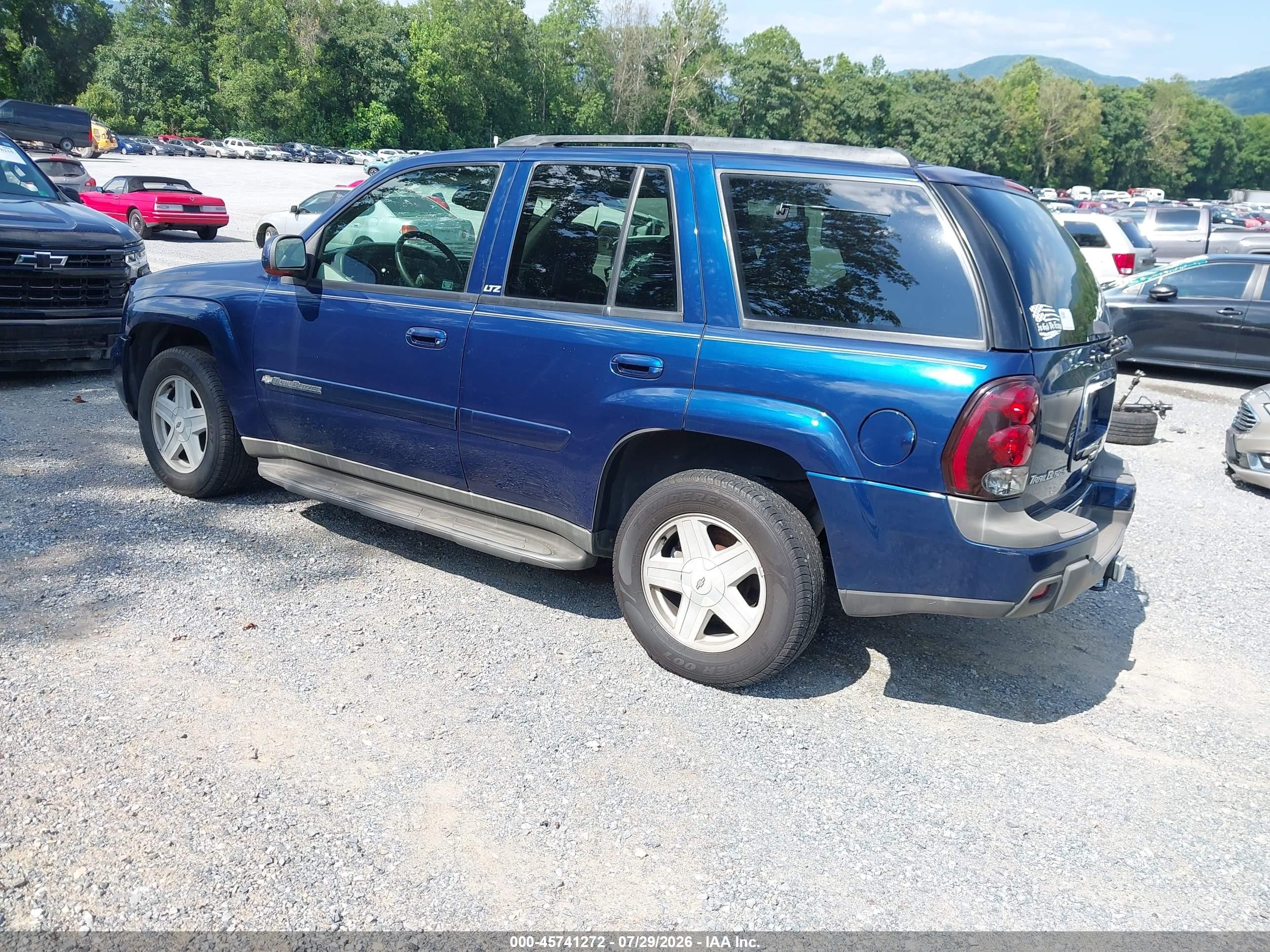 2003 Chevrolet Trailblazer Ltz Синий vin: 1GNDT13S932277631