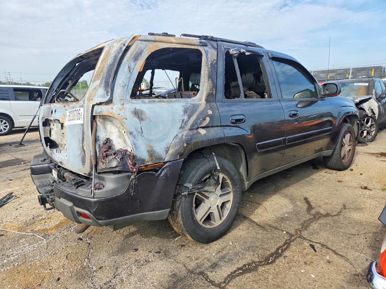 2005 Chevrolet Trailblazer Ls Black vin: 1GNDT13S952240582