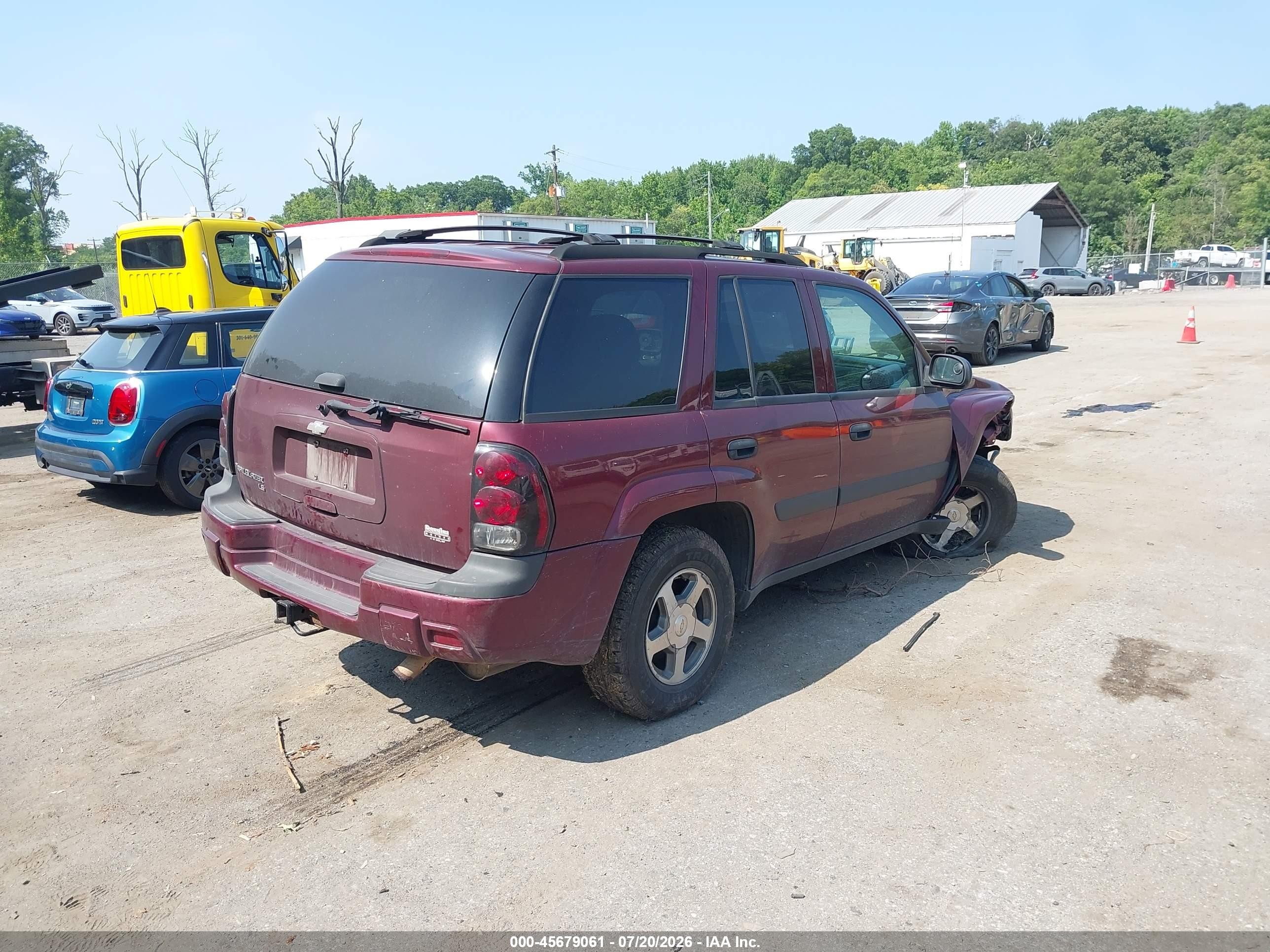 2005 Chevrolet Trailblazer Ls Red vin: 1GNDT13S952294447