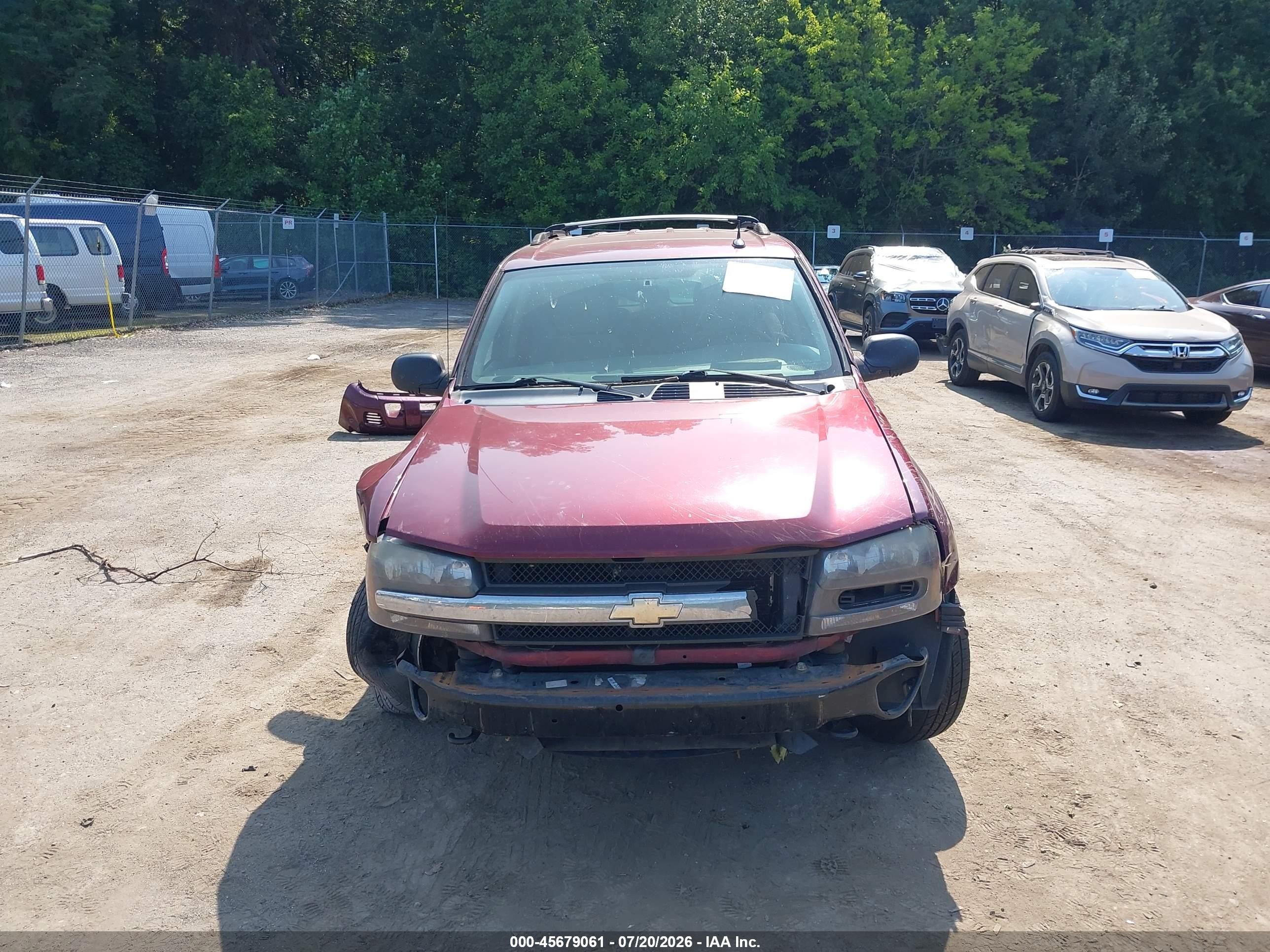 2005 Chevrolet Trailblazer Ls Red vin: 1GNDT13S952294447