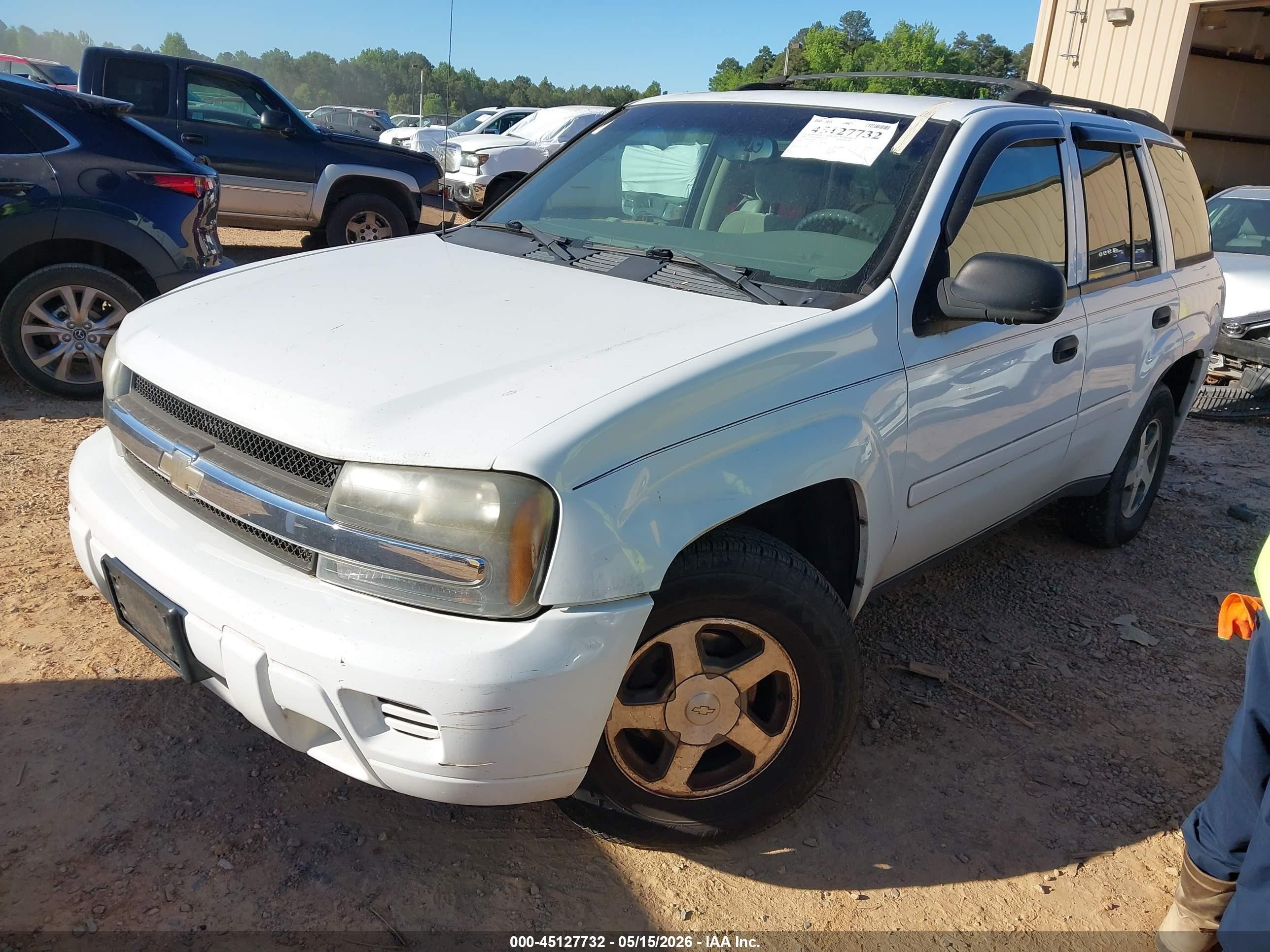 2006 Chevrolet Trailblazer Ls White vin: 1GNDT13S962171507