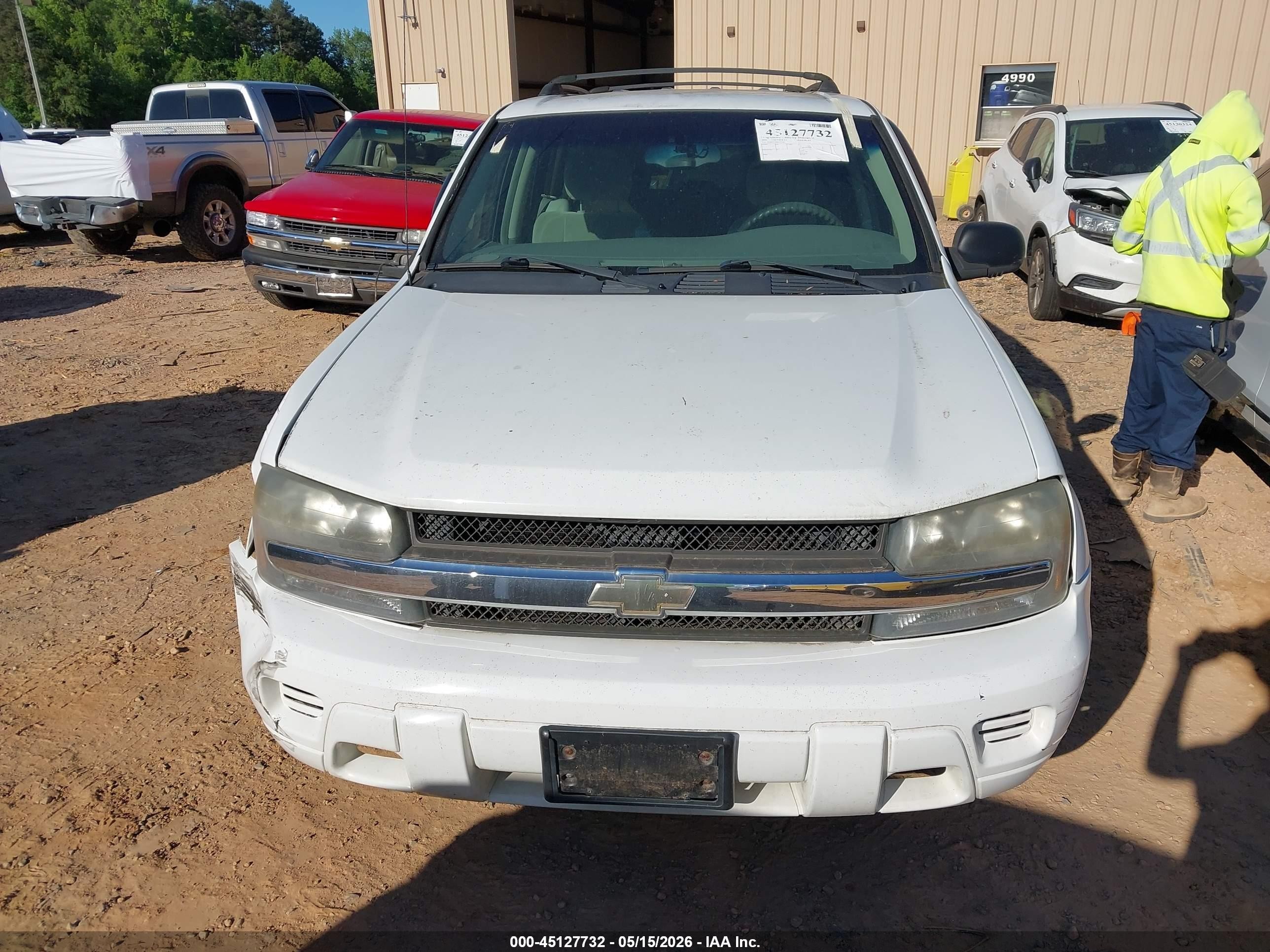 2006 Chevrolet Trailblazer Ls White vin: 1GNDT13S962171507