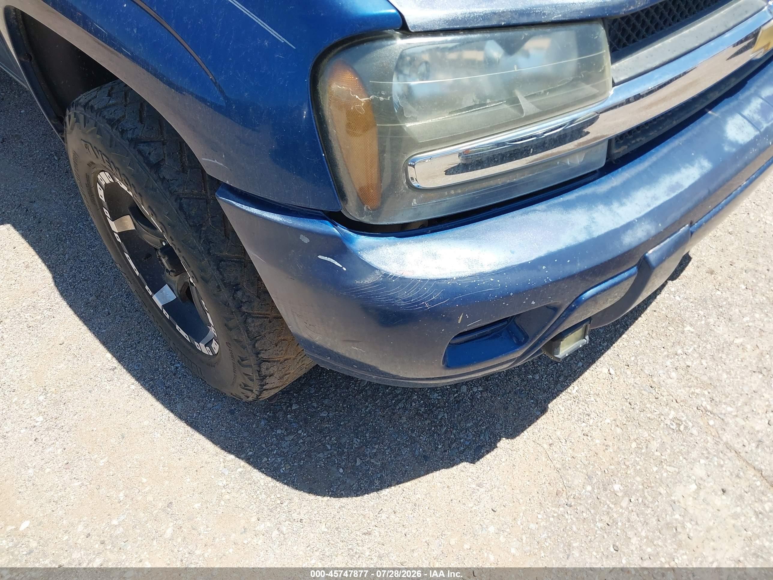 2006 Chevrolet Trailblazer Ls Blue vin: 1GNDT13S962205879