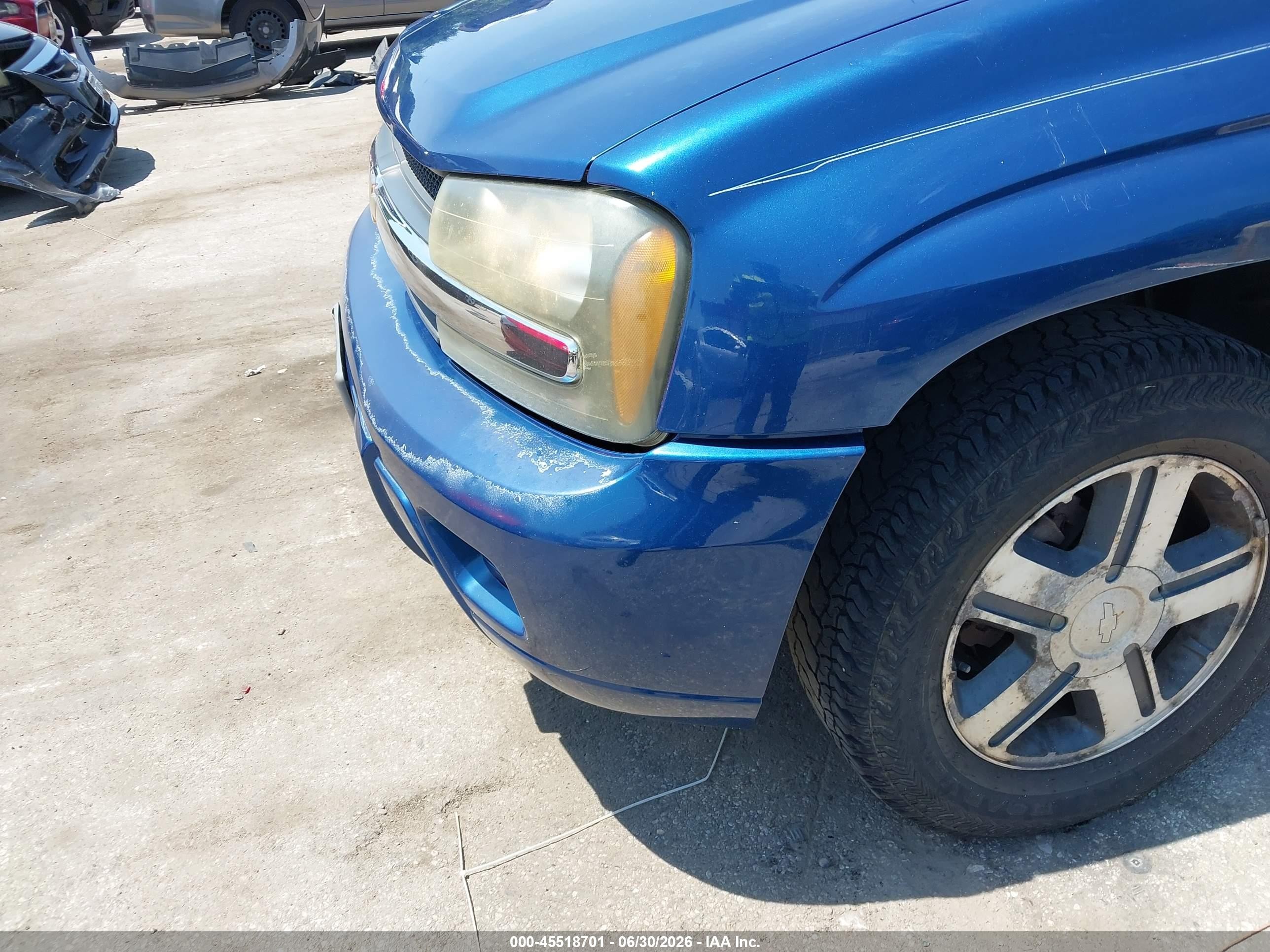2006 Chevrolet Trailblazer Ls Blue vin: 1GNDT13S962269386