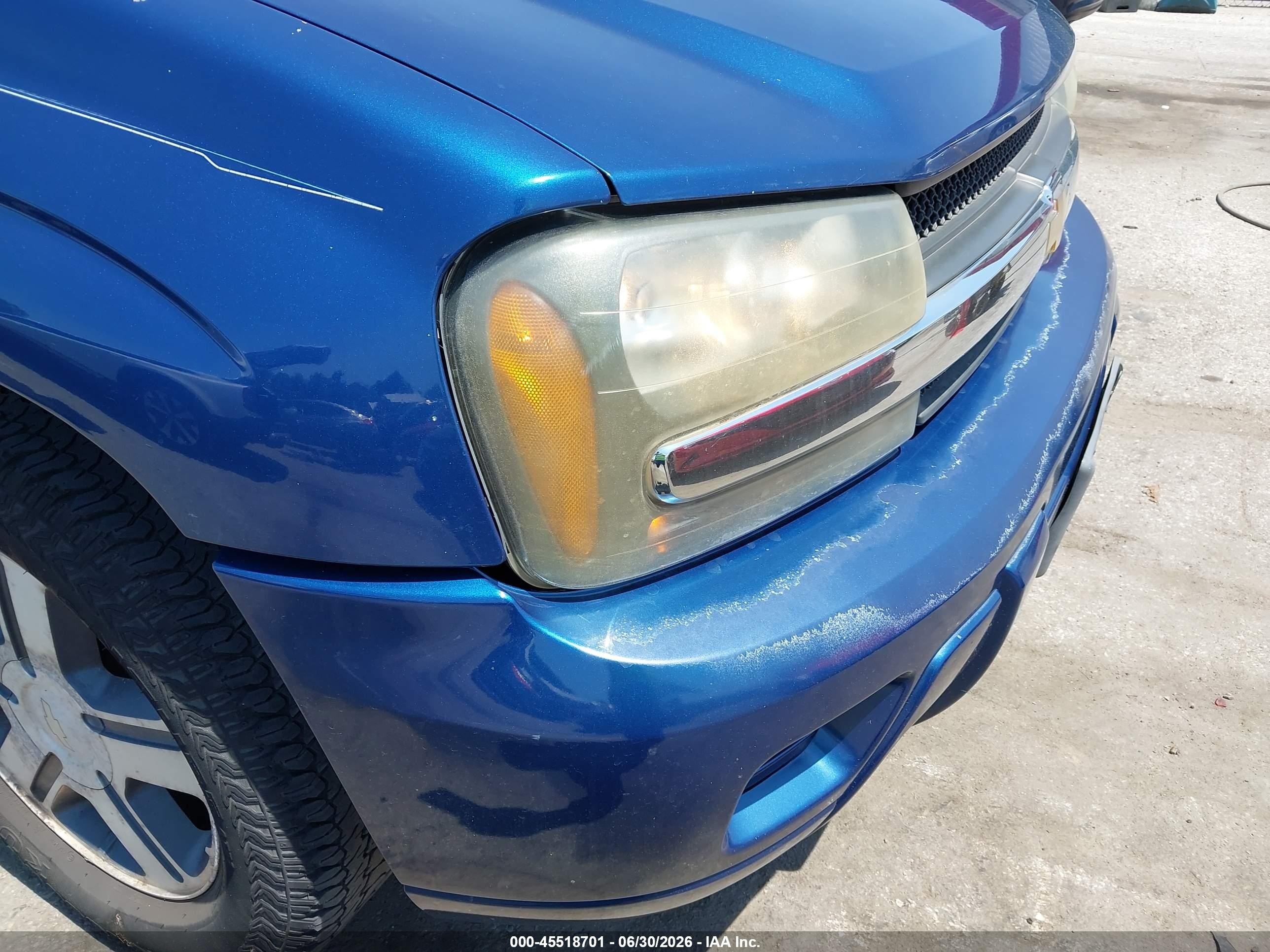 2006 Chevrolet Trailblazer Ls Blue vin: 1GNDT13S962269386