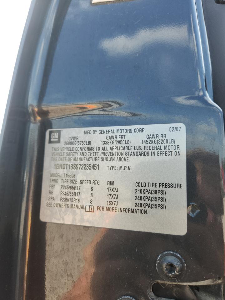 2007 Chevrolet Trailblazer Ls Gray vin: 1GNDT13S972235451