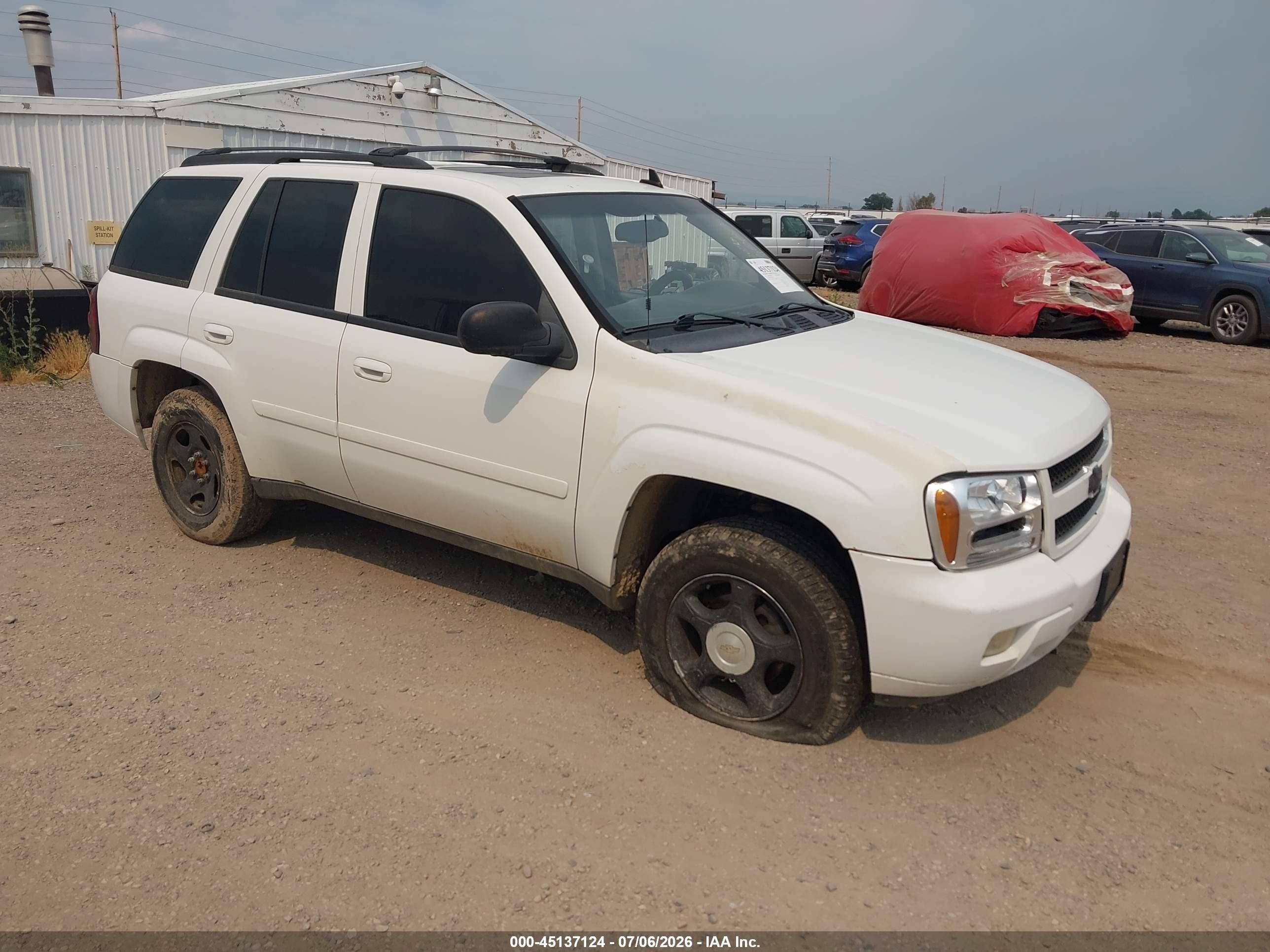 2008 Chevrolet Trailblazer Lt White vin: 1GNDT13S982133889