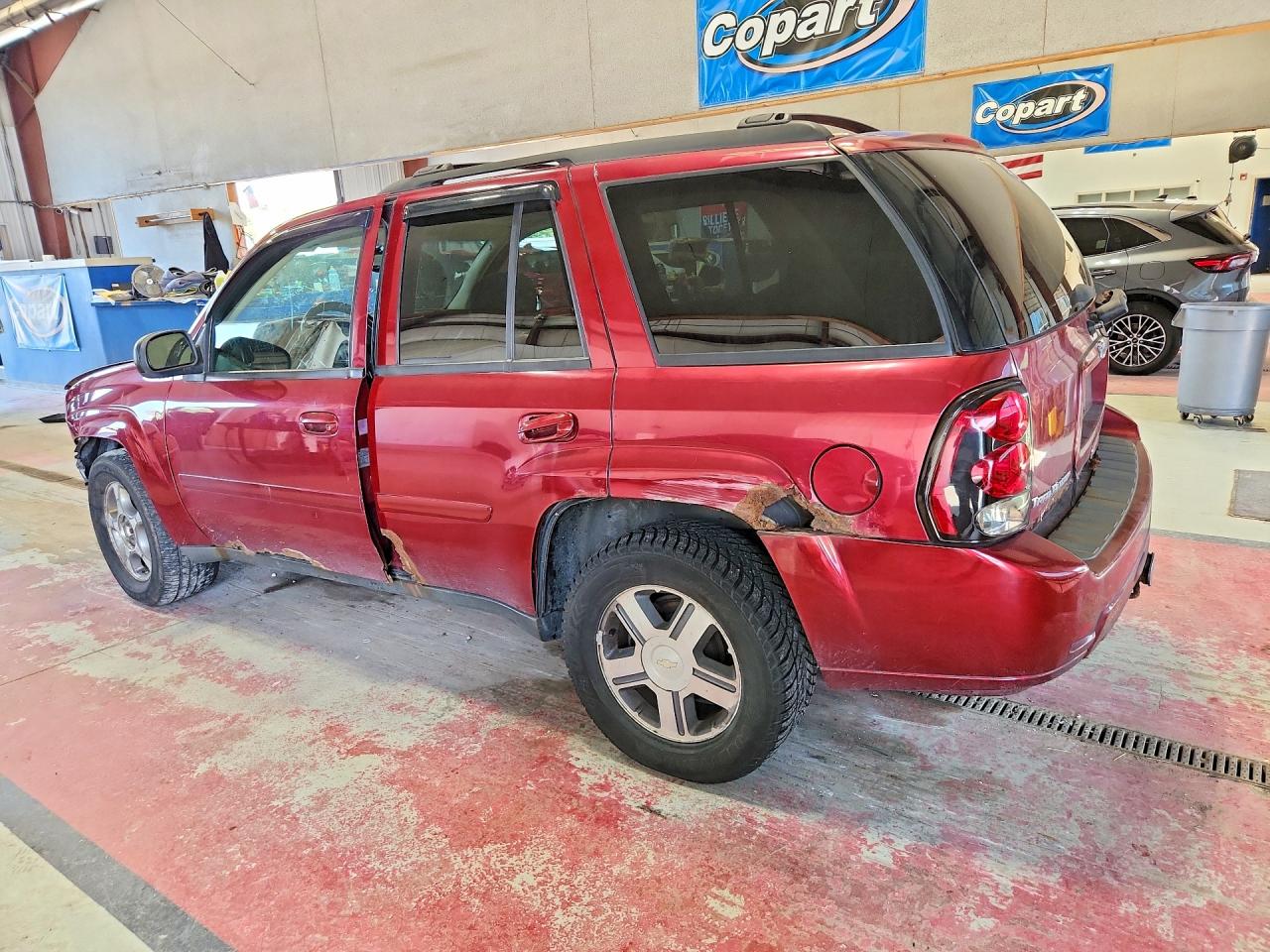 2008 Chevrolet Trailblazer Ls Burgundy vin: 1GNDT13S982146190