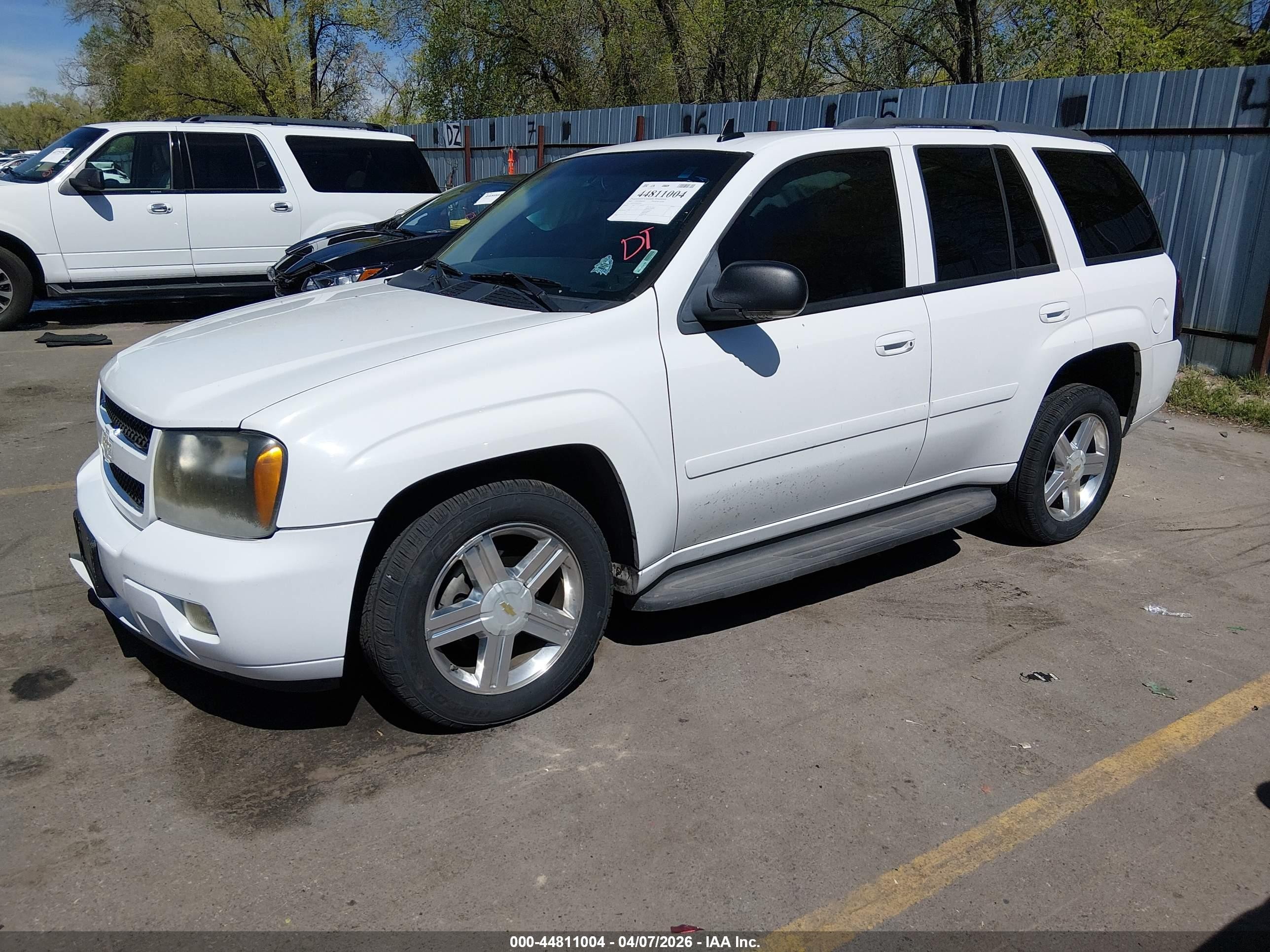 2008 Chevrolet Trailblazer Lt White vin: 1GNDT13S982194479