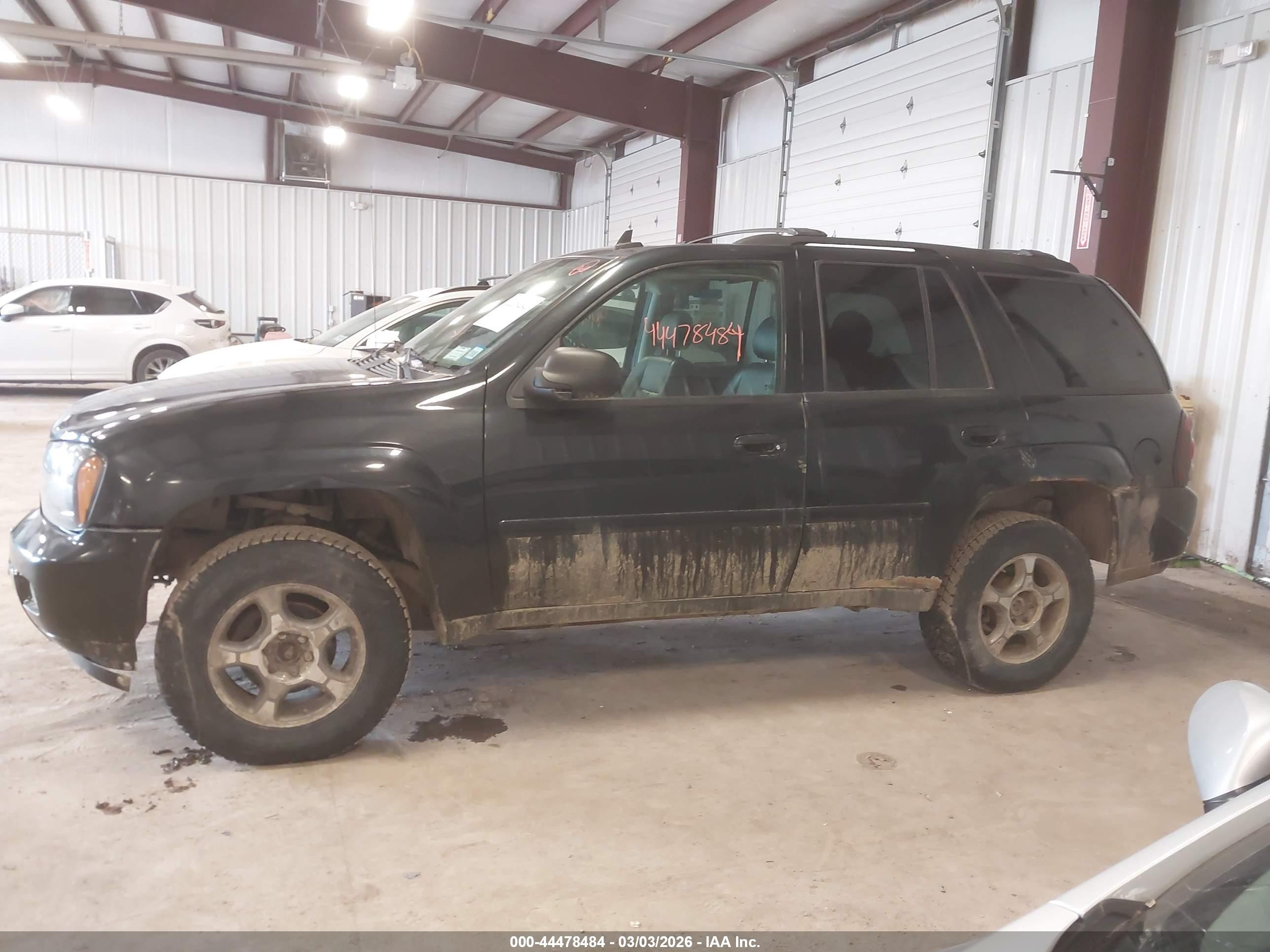 2008 Chevrolet Trailblazer Lt Black vin: 1GNDT13S982234950
