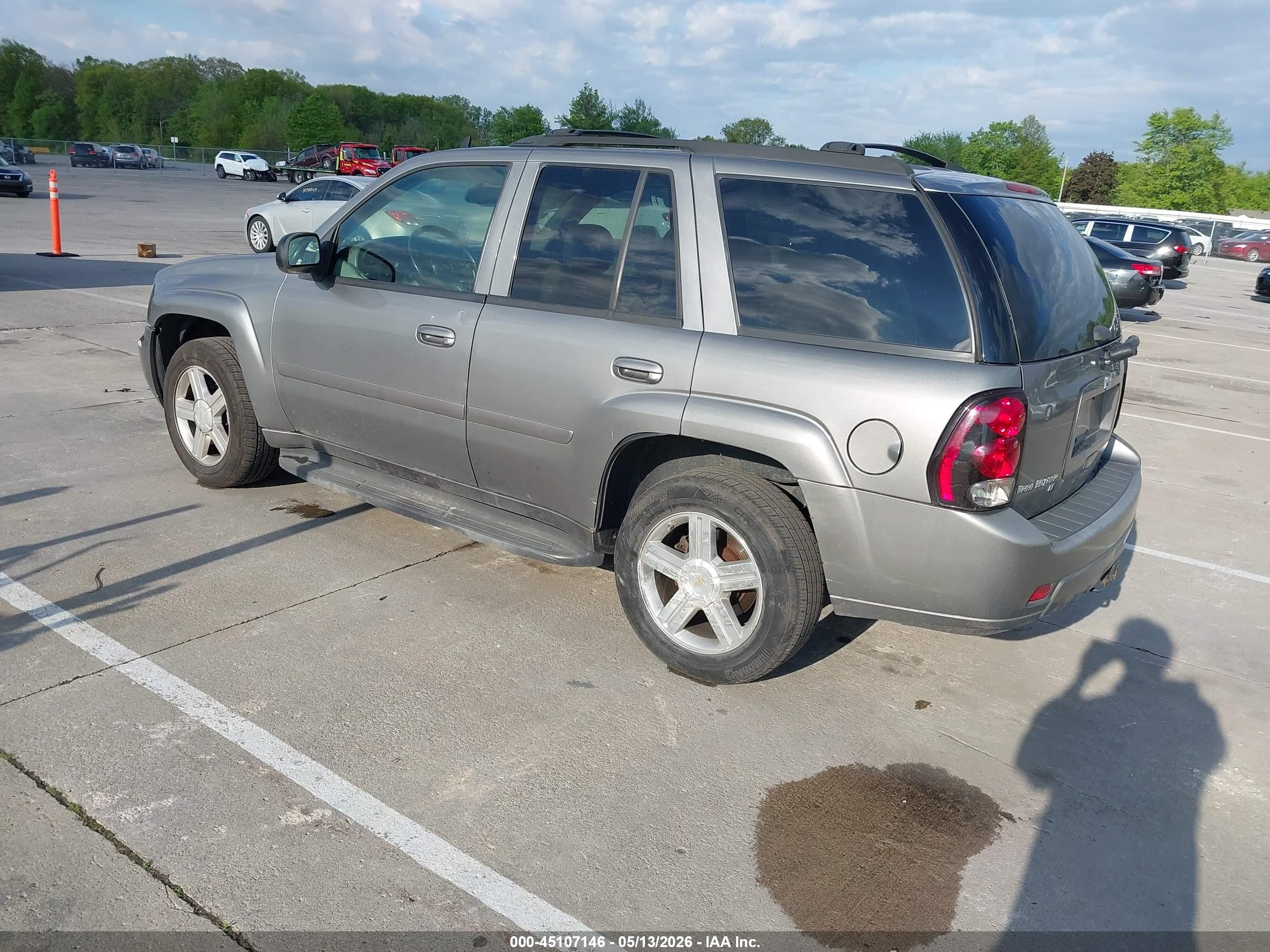 2008 Chevrolet Trailblazer Lt Gray vin: 1GNDT13S982238691