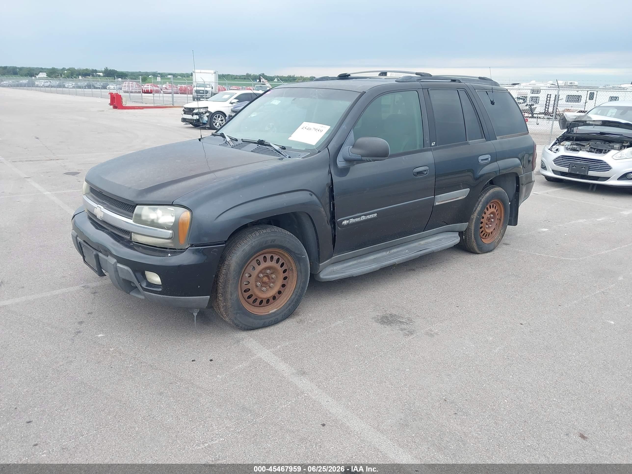 2002 Chevrolet Trailblazer Lt Black vin: 1GNDT13SX22496760