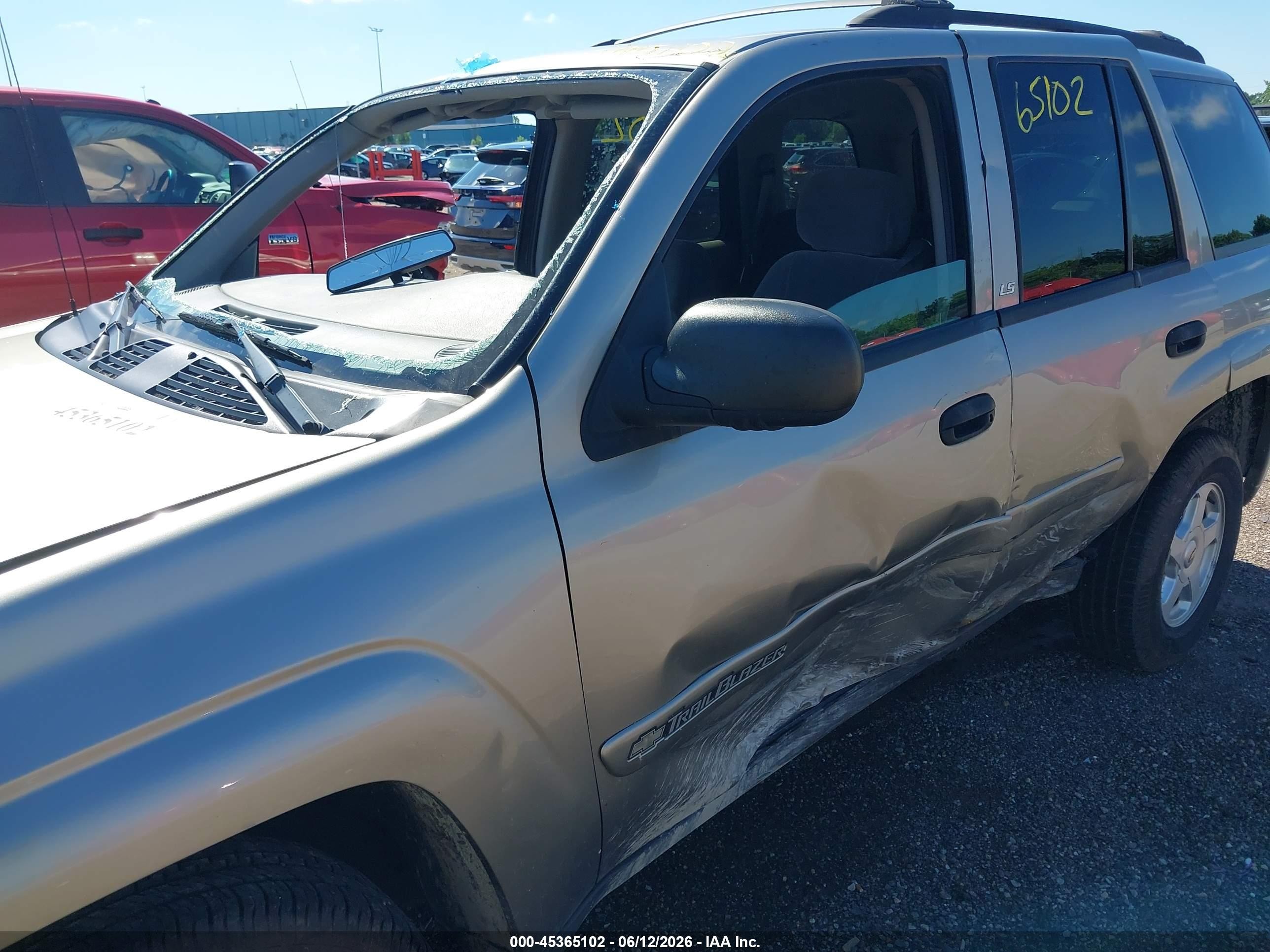 2002 Chevrolet Trailblazer Ls Tan vin: 1GNDT13SX22530289
