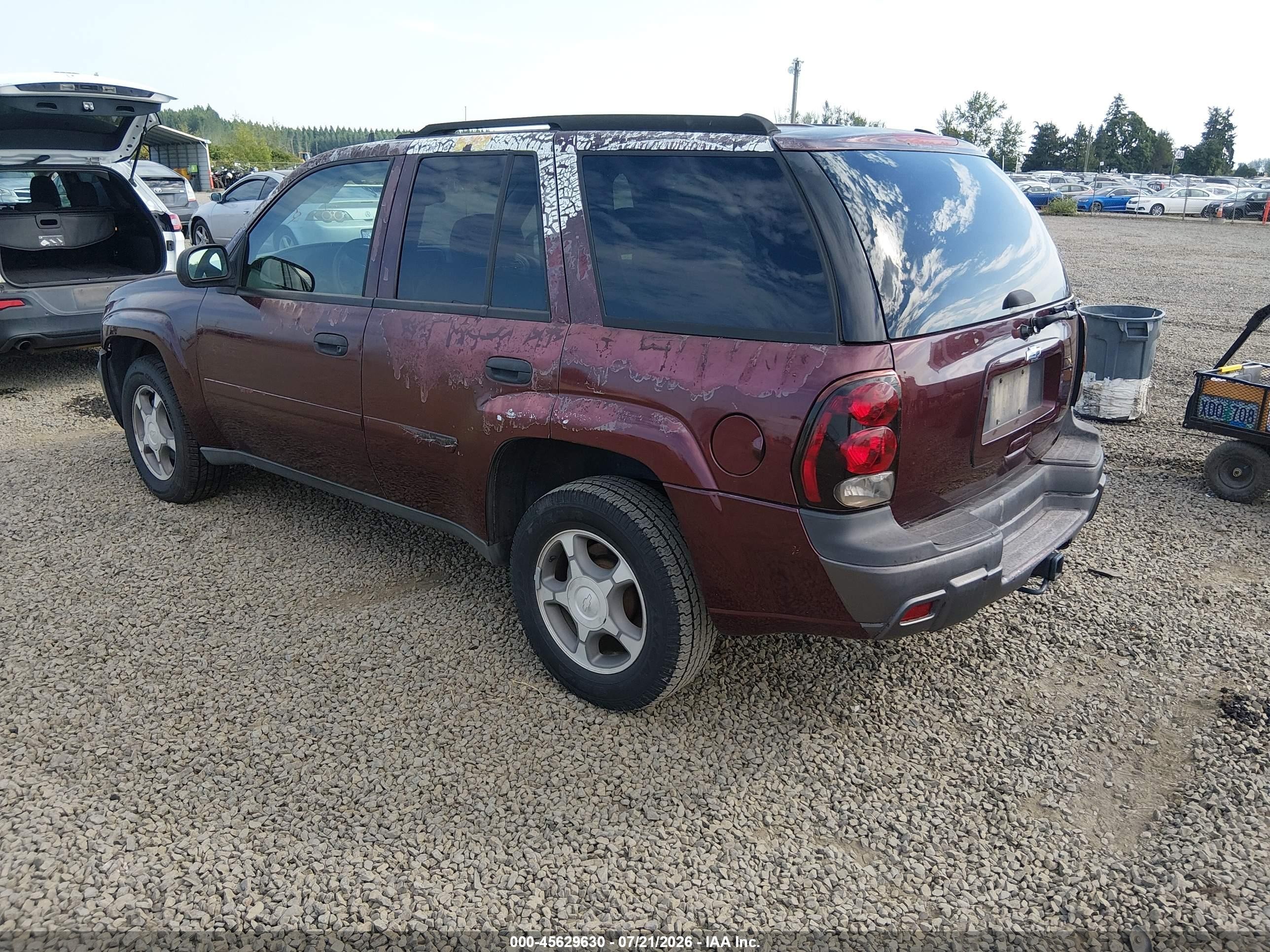 2006 Chevrolet Trailblazer Ls Red vin: 1GNDT13SX62349456