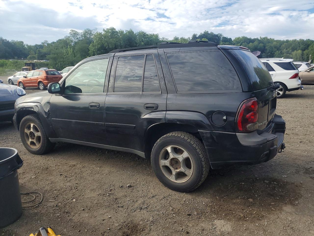 2007 Chevrolet Trailblazer Ls Black vin: 1GNDT13SX72102844