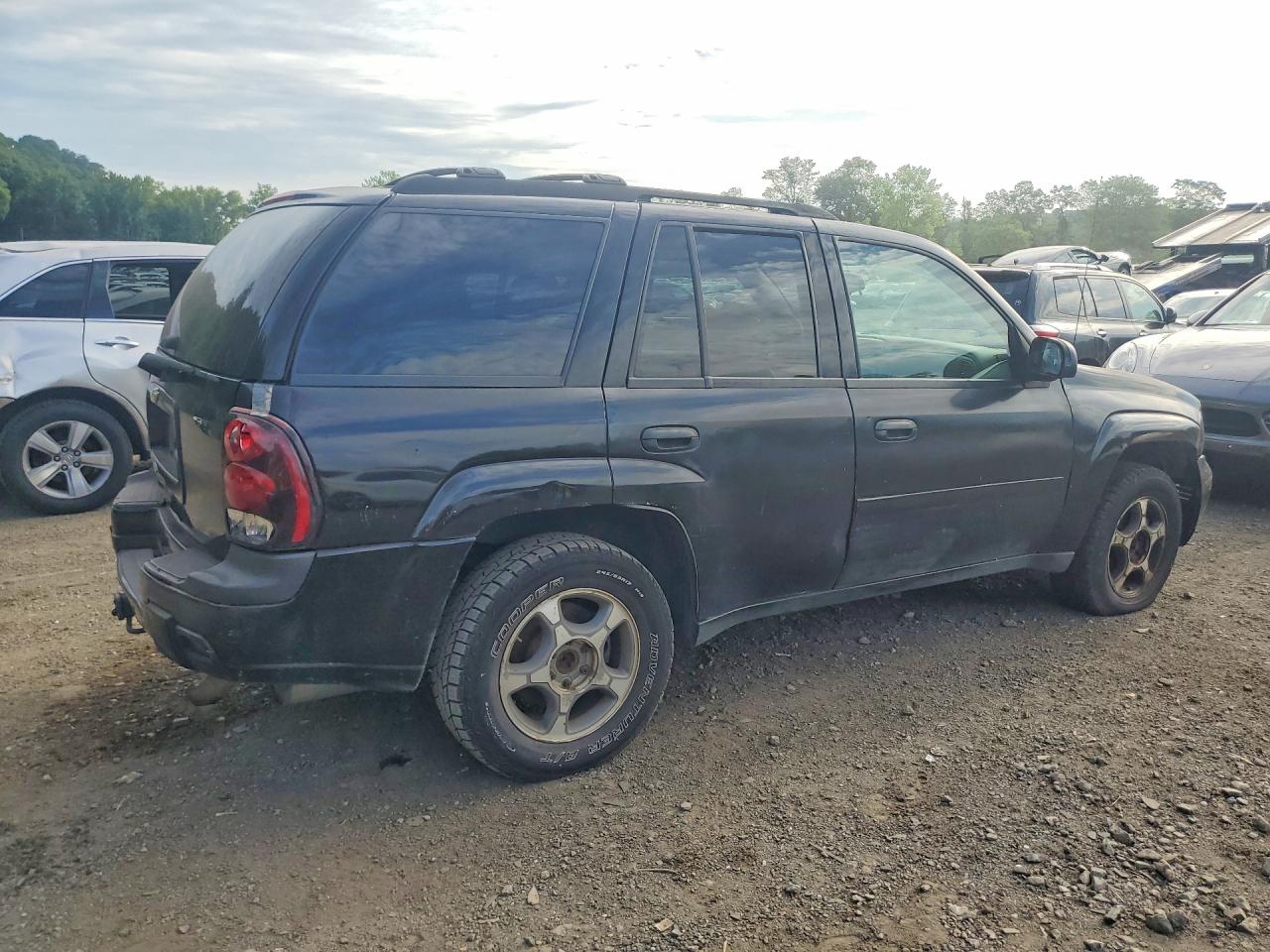 2007 Chevrolet Trailblazer Ls Black vin: 1GNDT13SX72102844