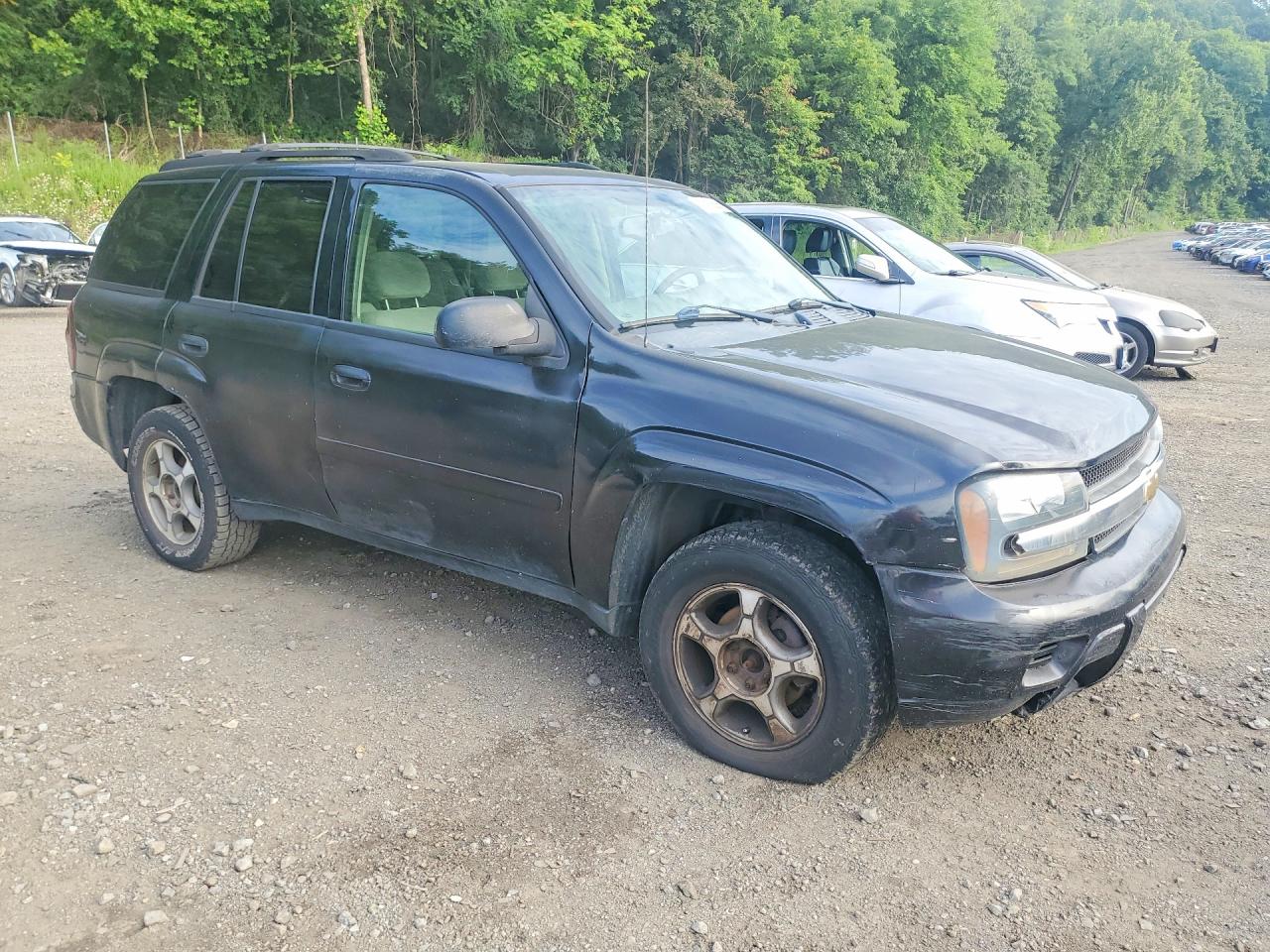 2007 Chevrolet Trailblazer Ls Black vin: 1GNDT13SX72102844